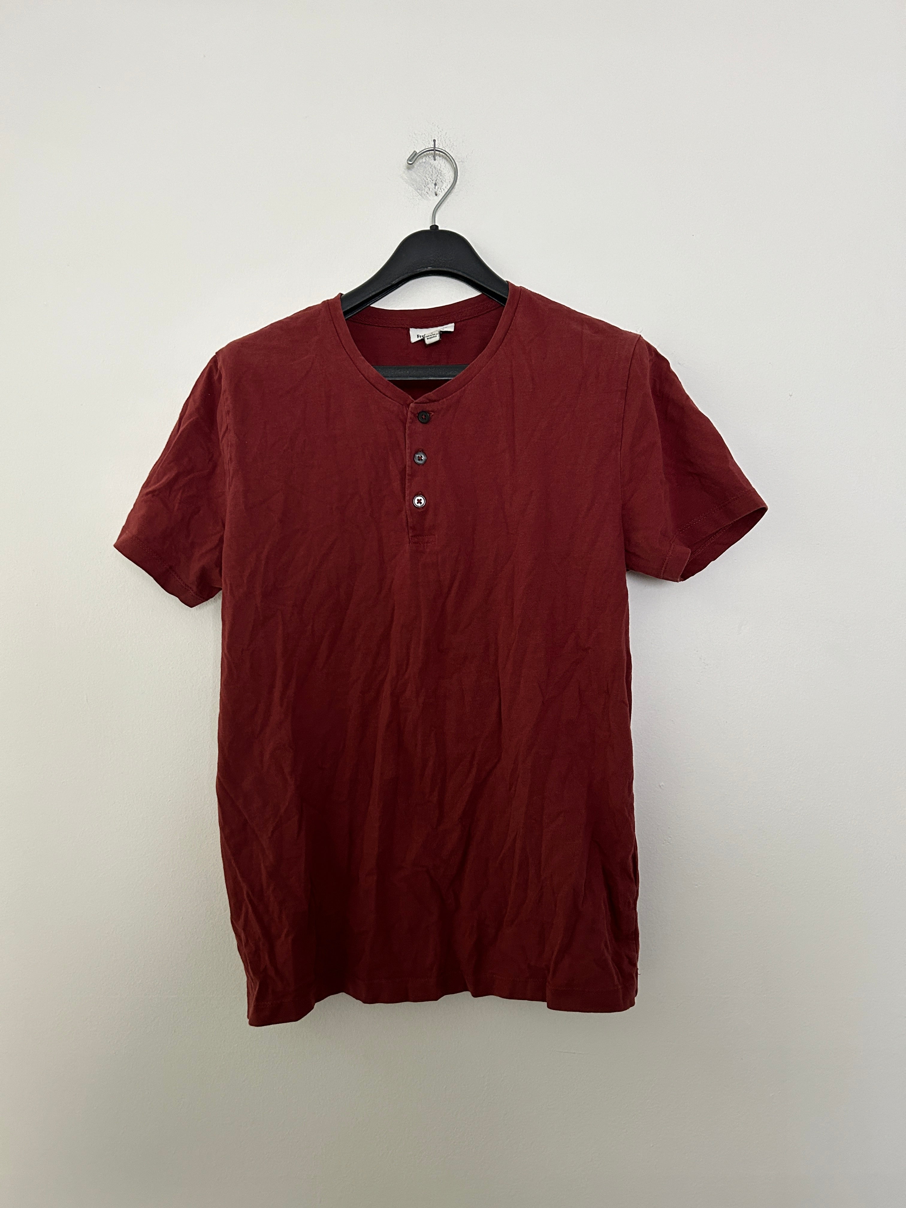 T-shirt henley rouge Frank And Oak