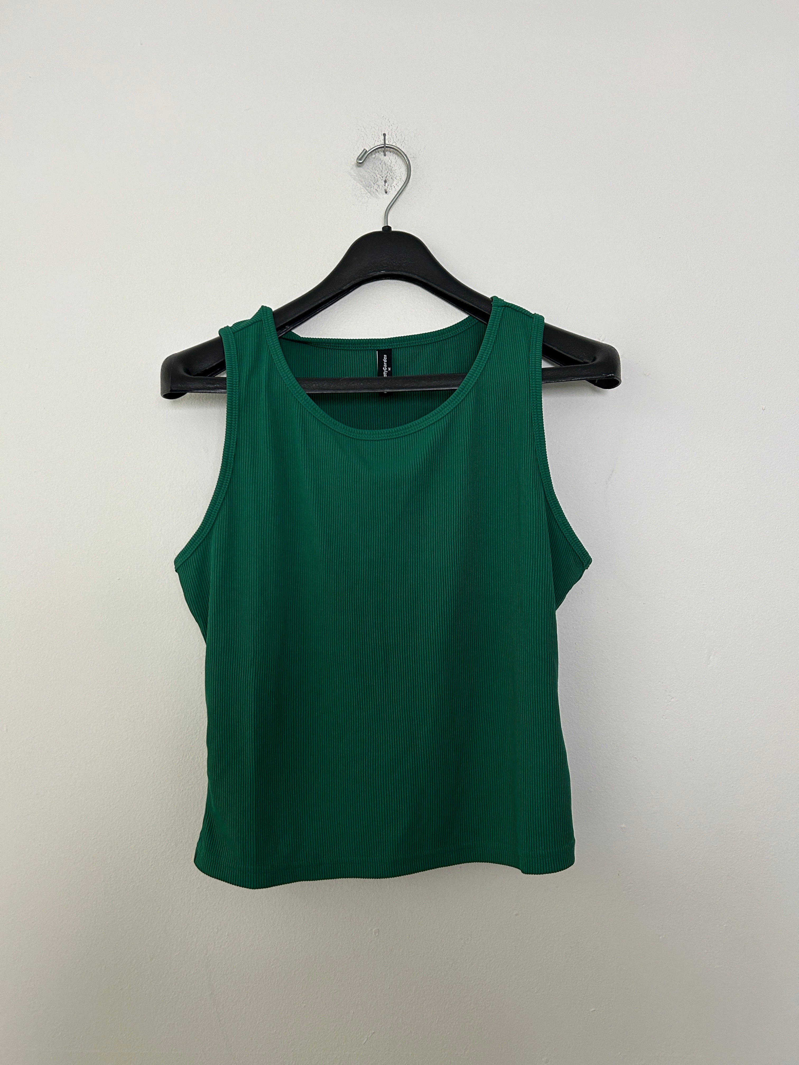 Débardeur côtelé vert – PrettyGarden