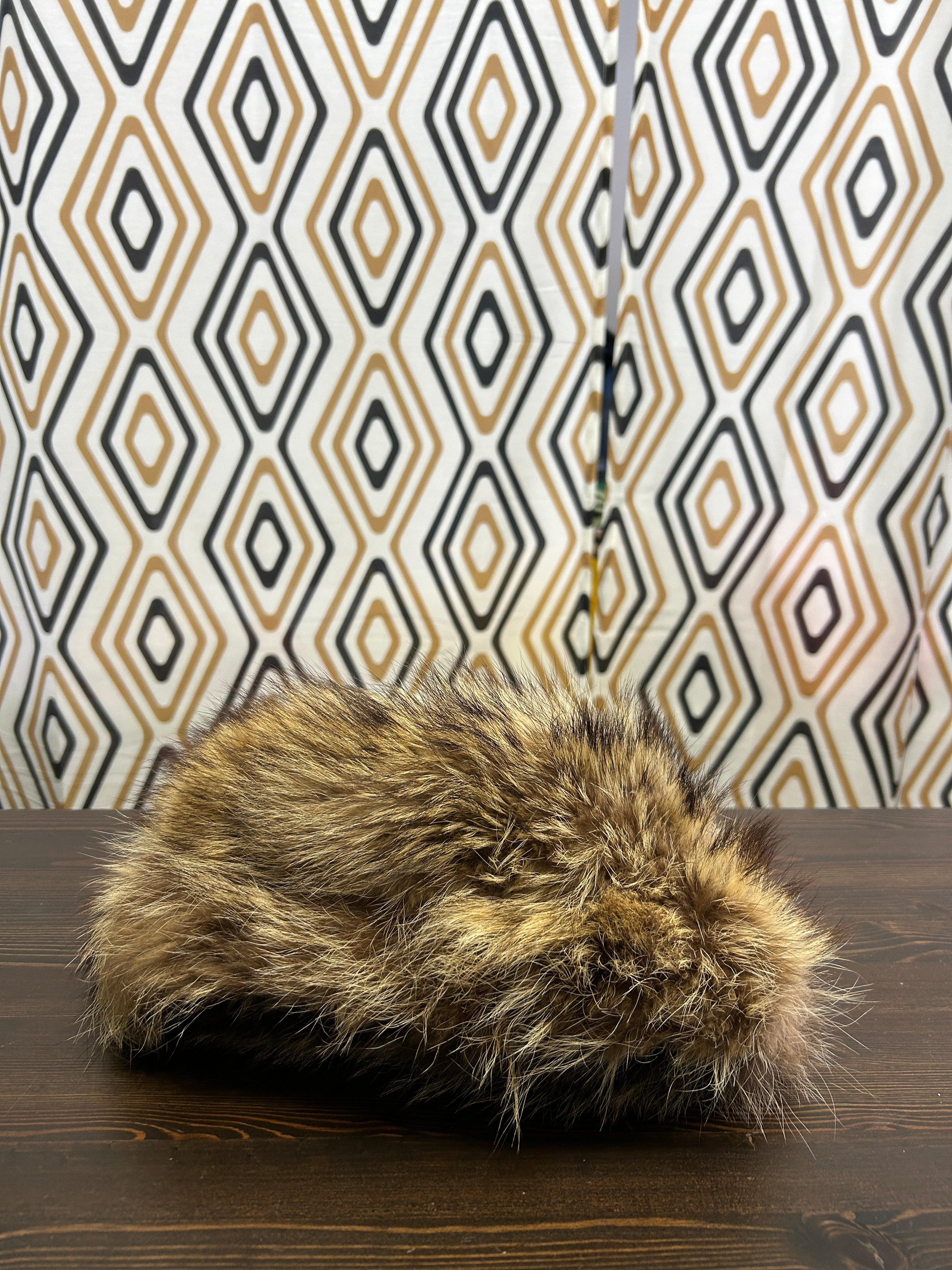 Chapeau d’hiver en vrai fourrure brun