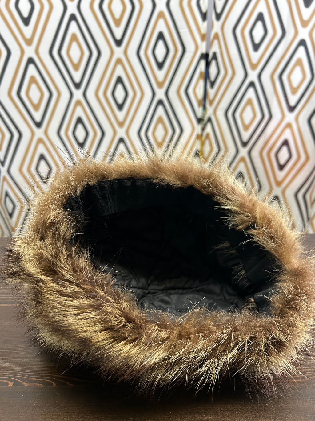 Chapeau d’hiver en vrai fourrure brun