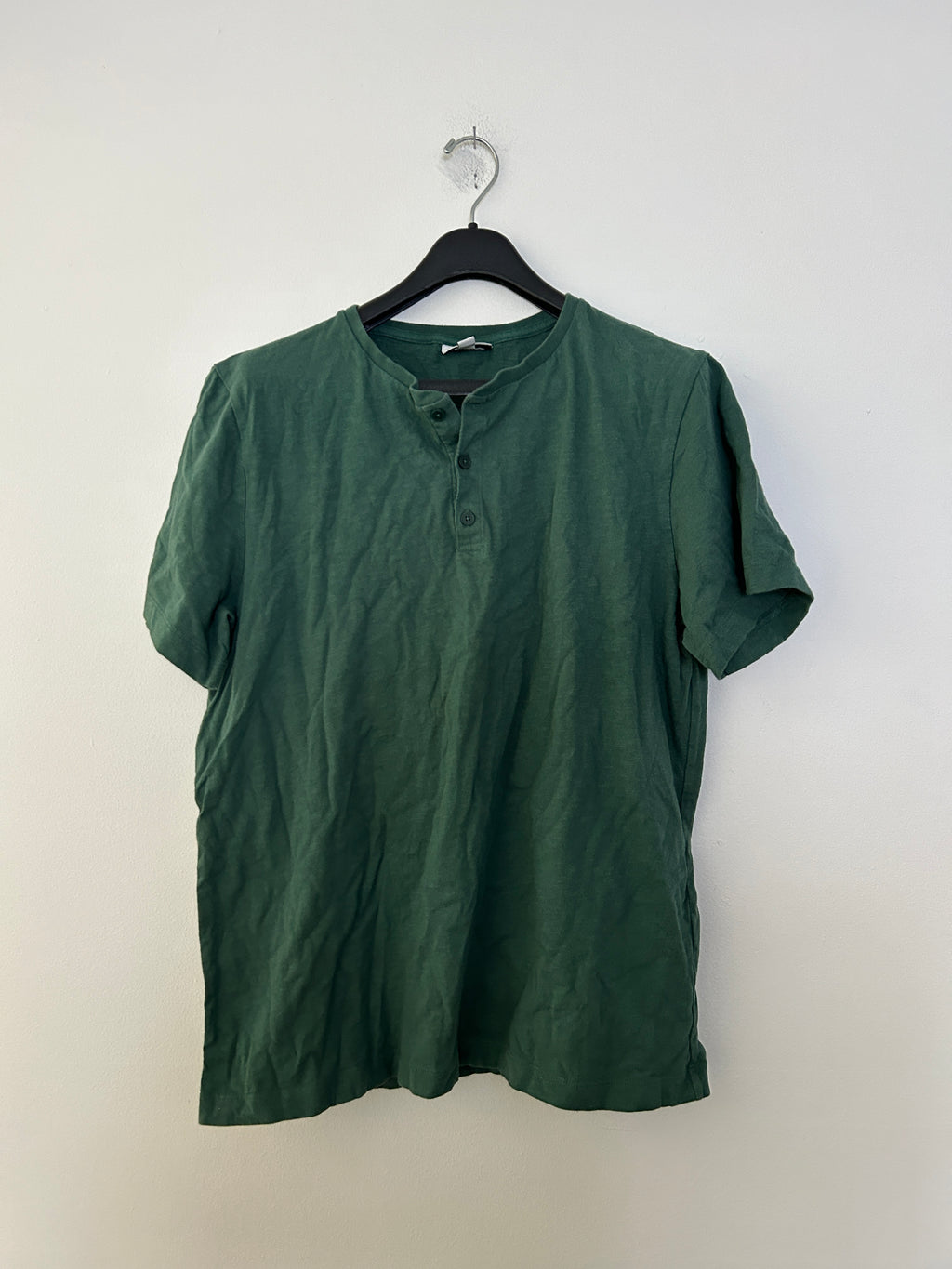 T-shirt vert col boutonné — Frank And Oak