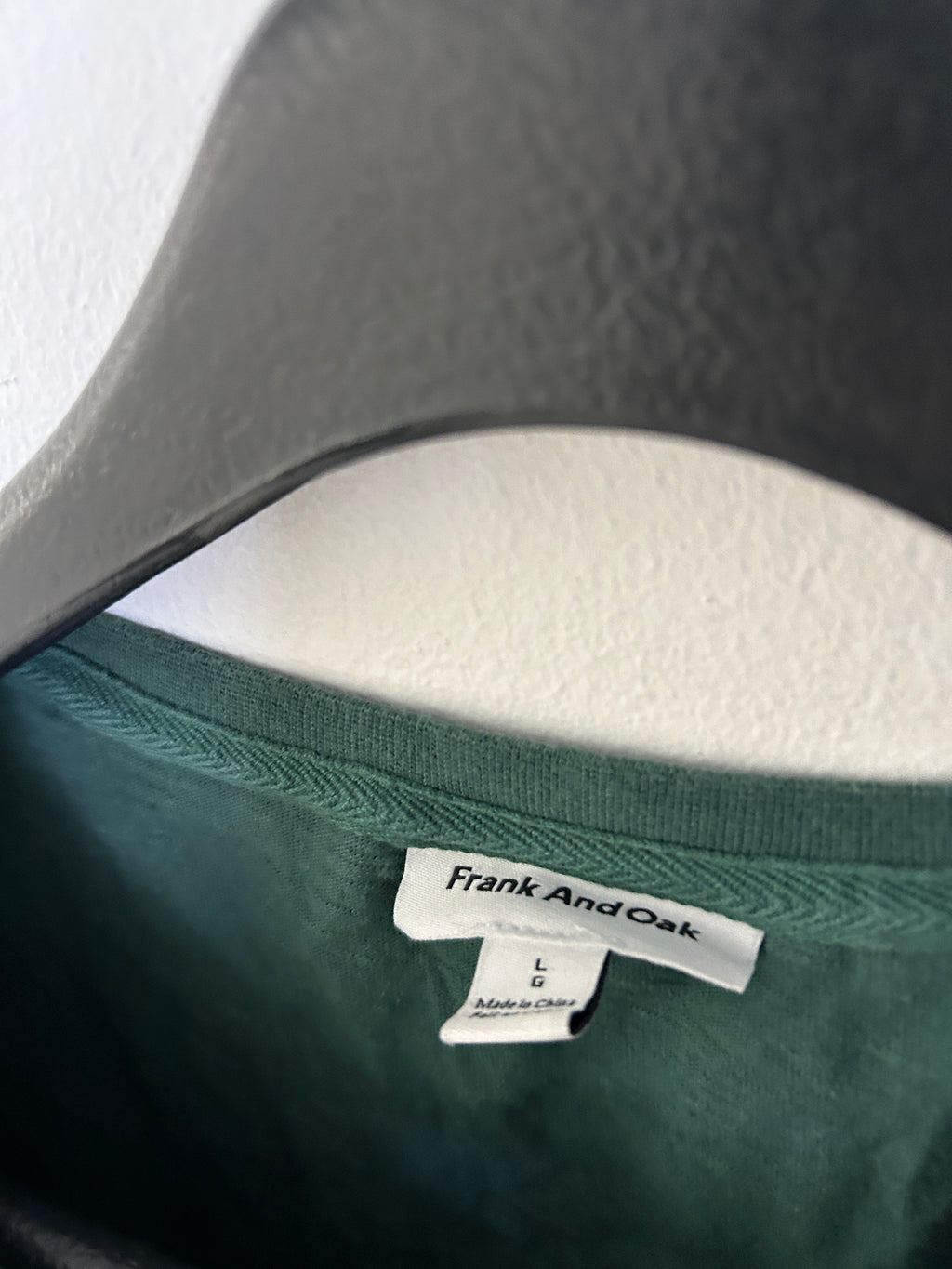 T-shirt vert col boutonné — Frank And Oak