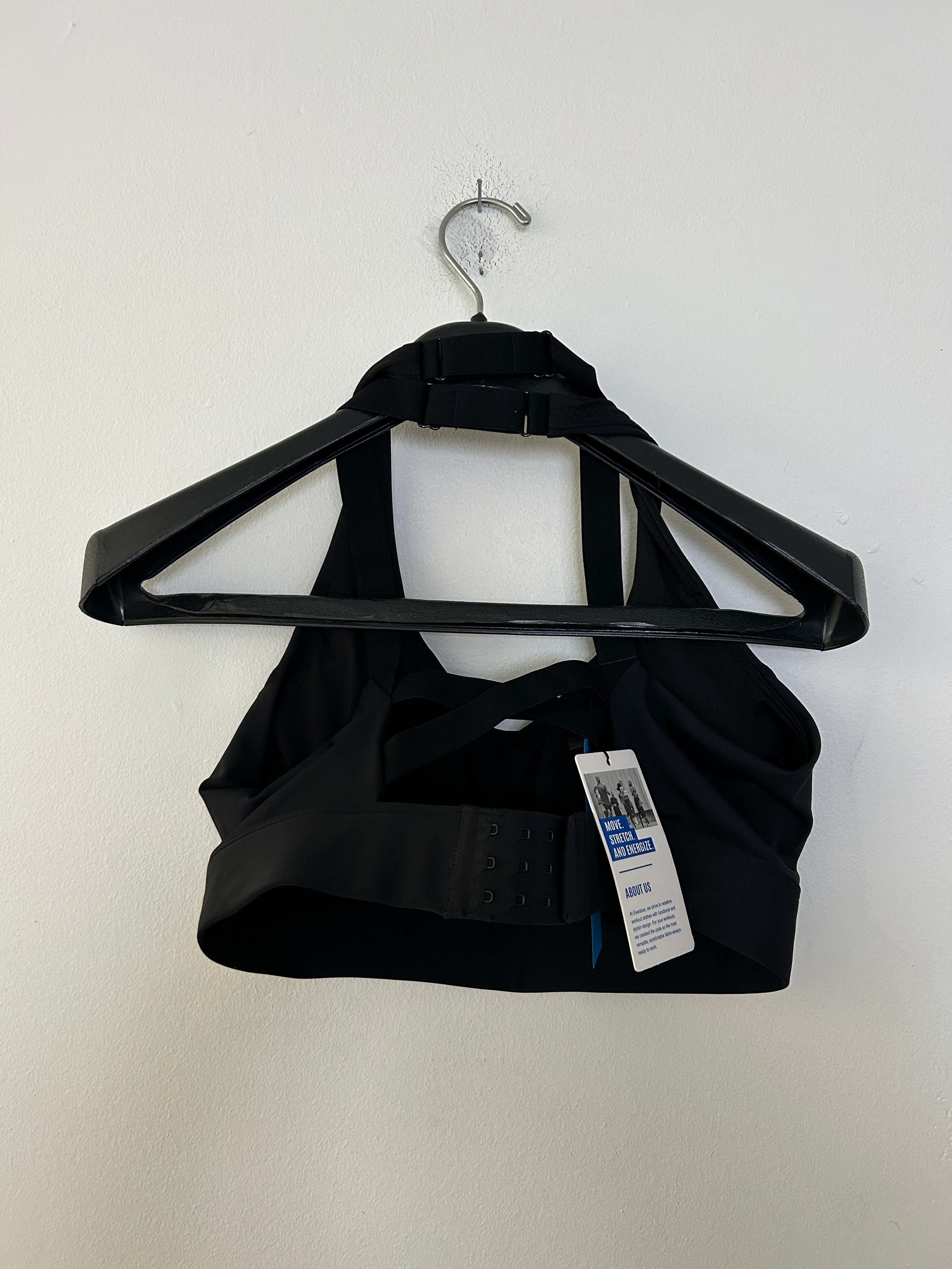 Soutien-gorge de sport noir à dos croisé – Ewedoos