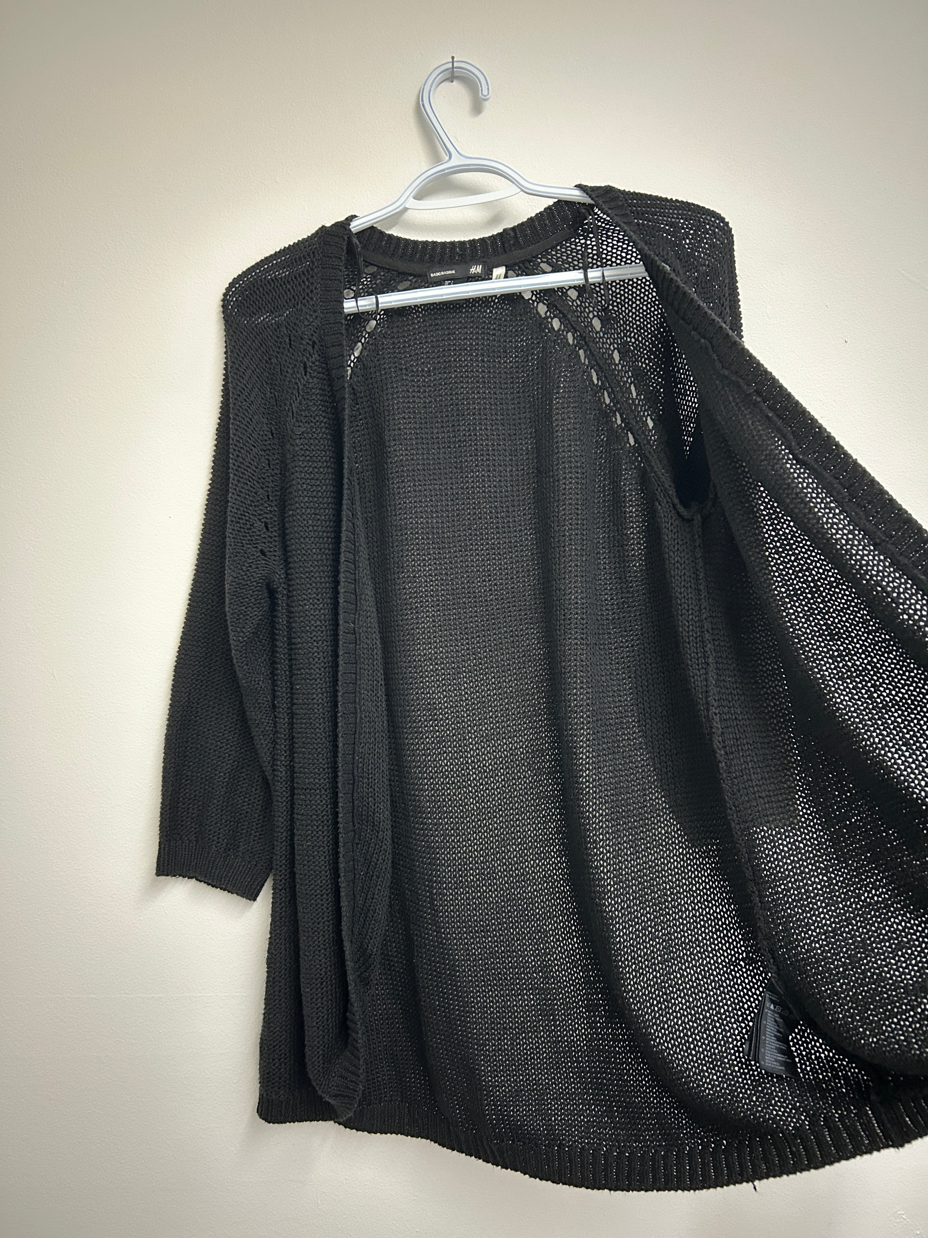 H&M – Cardigan ouvert en tricot ajouré