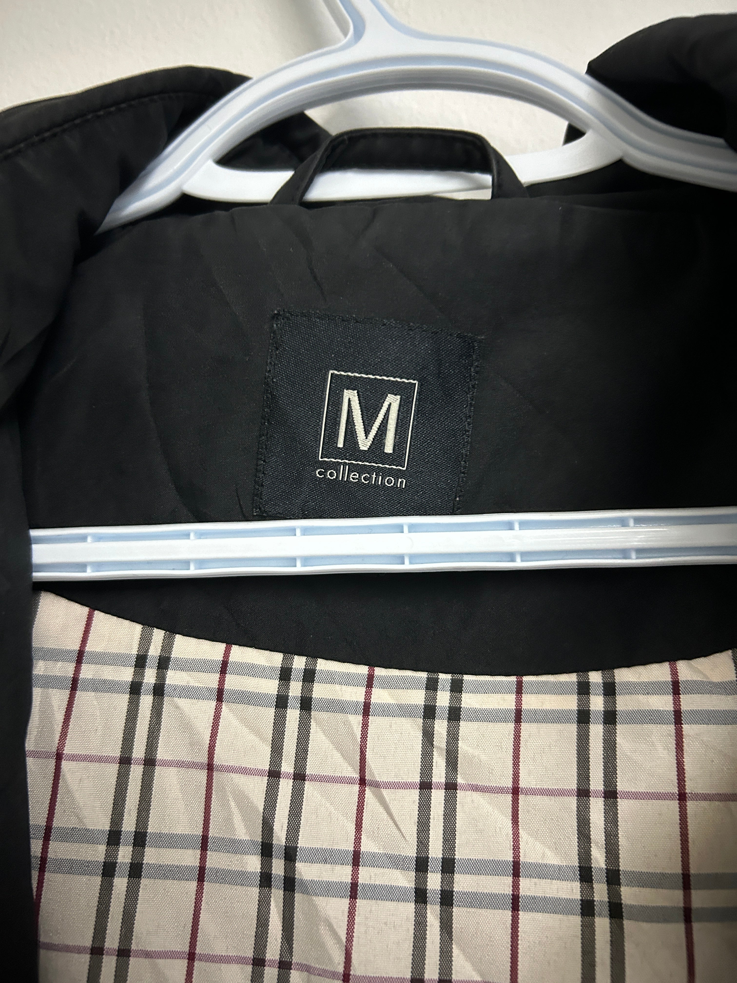 M Collection – Manteau noir à capuche trench pluie