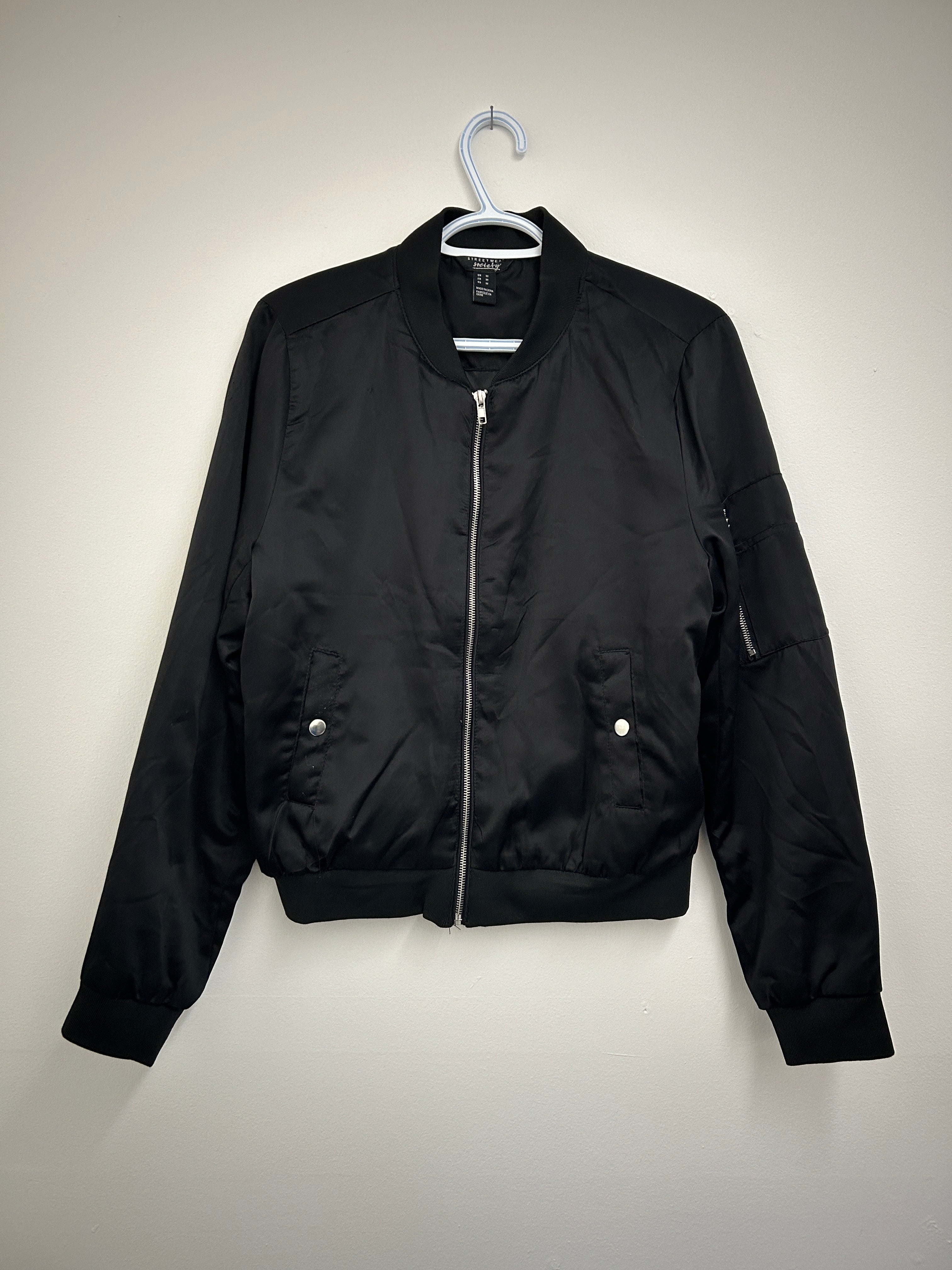 Streetwear Society – Bomber noir zippé