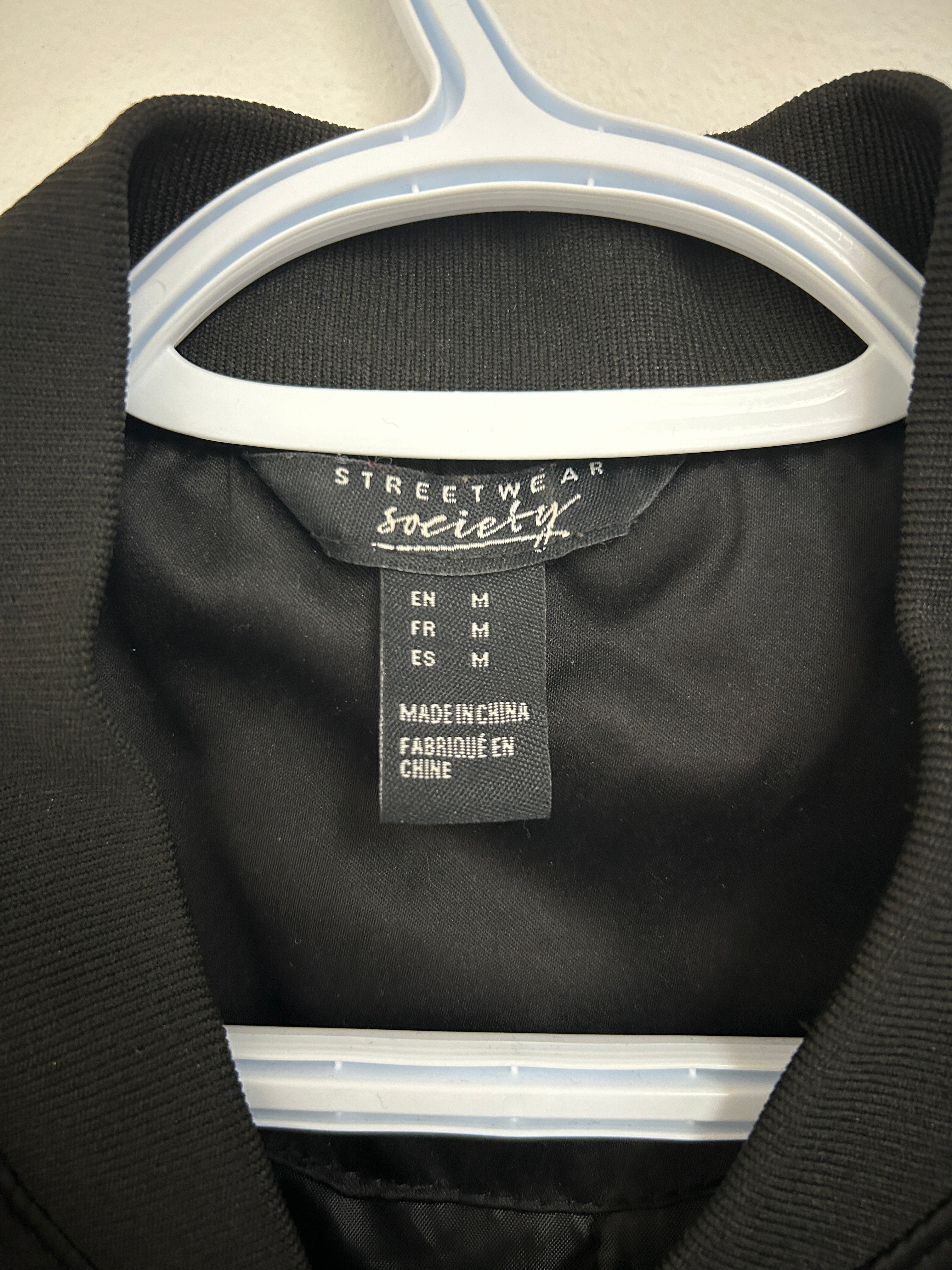 Streetwear Society – Bomber noir zippé