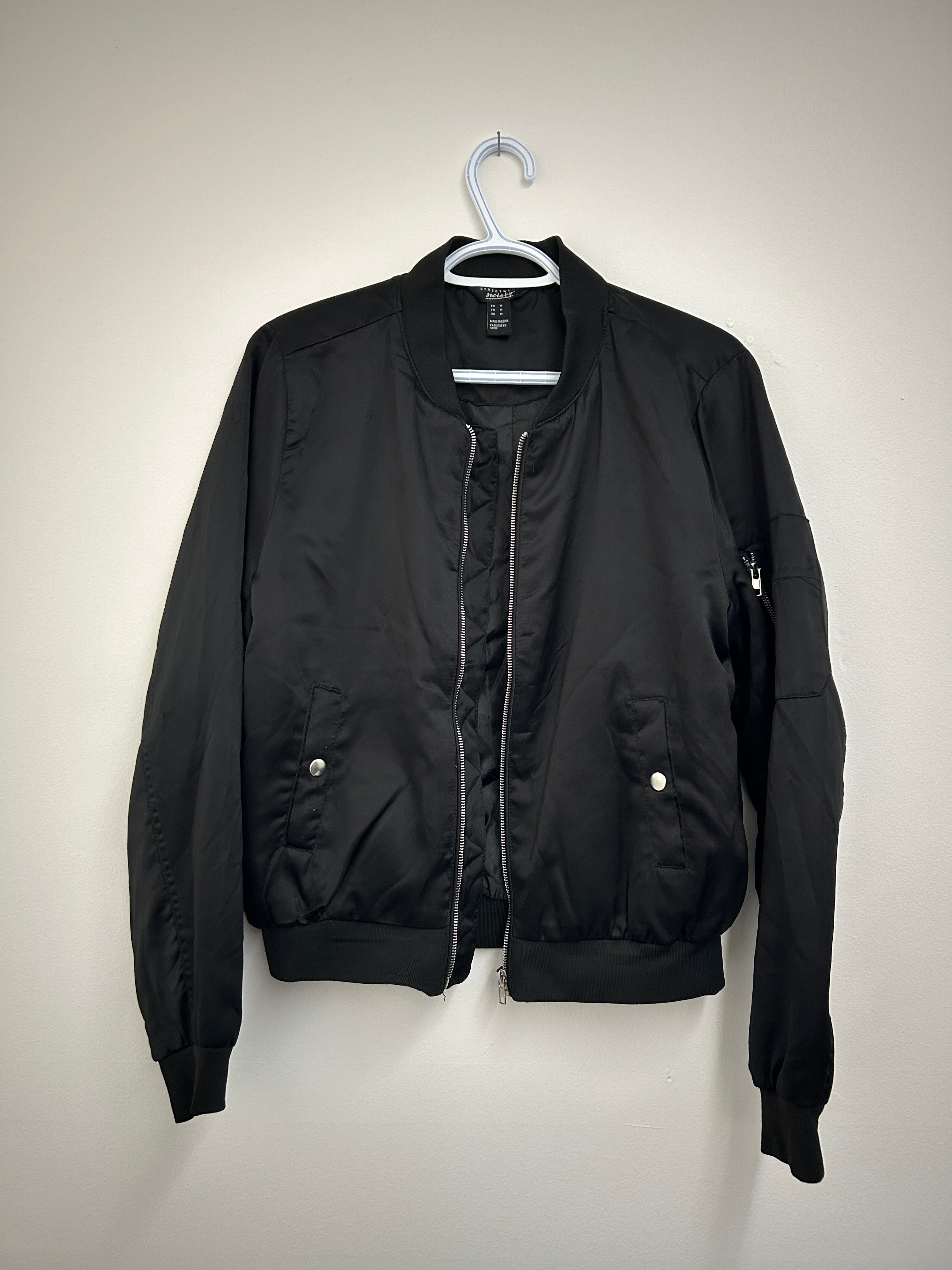 Streetwear Society – Bomber noir zippé
