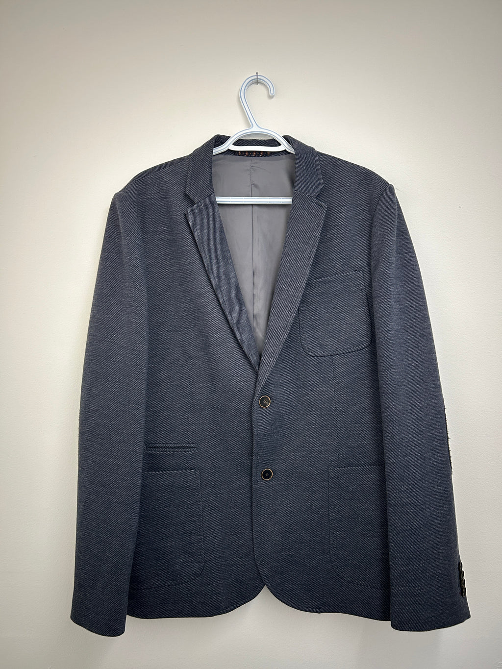 RW&CO. - Veston gris texturé bleue marin