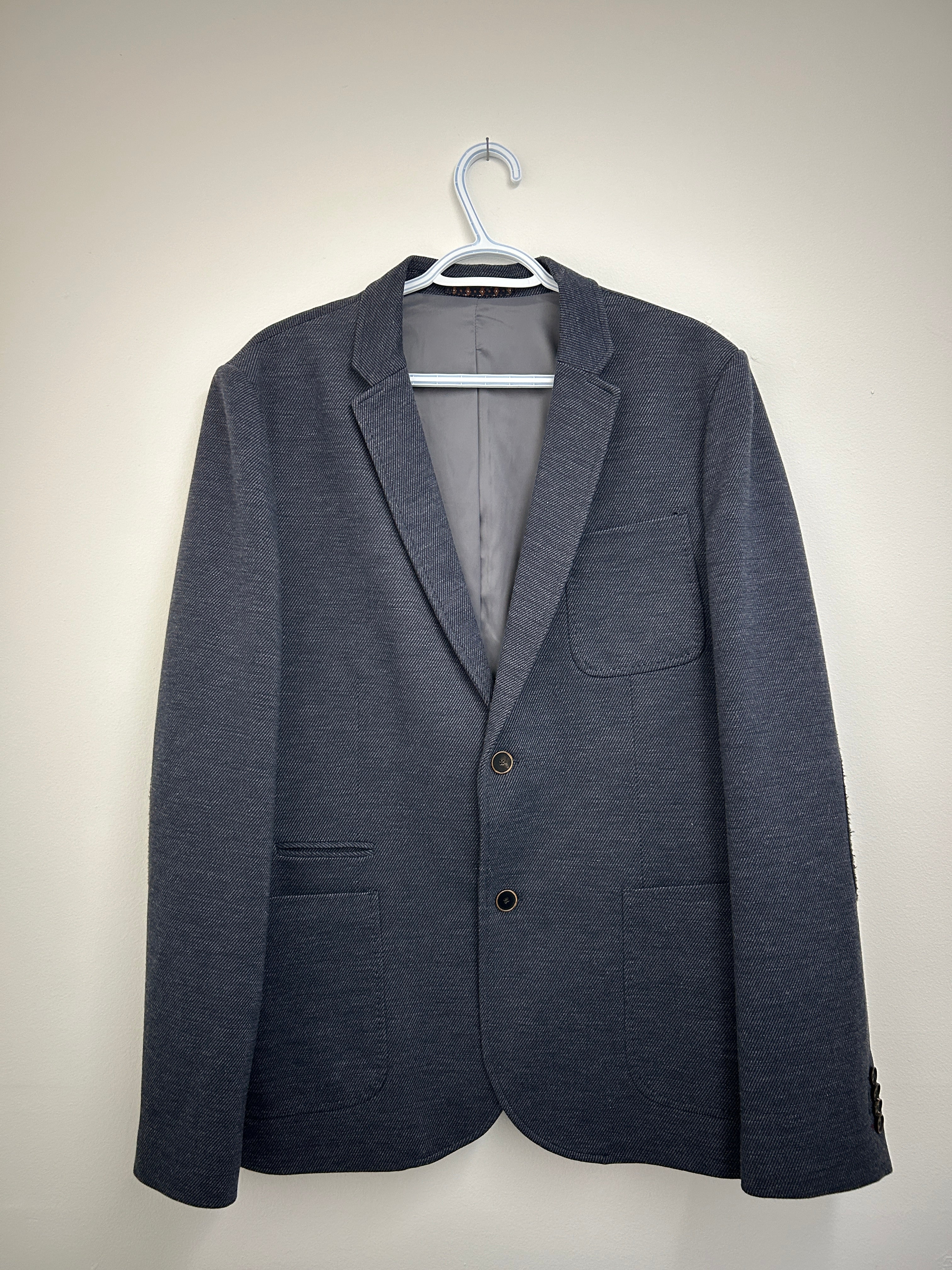 RW&CO. - Veston gris texturé bleue marin
