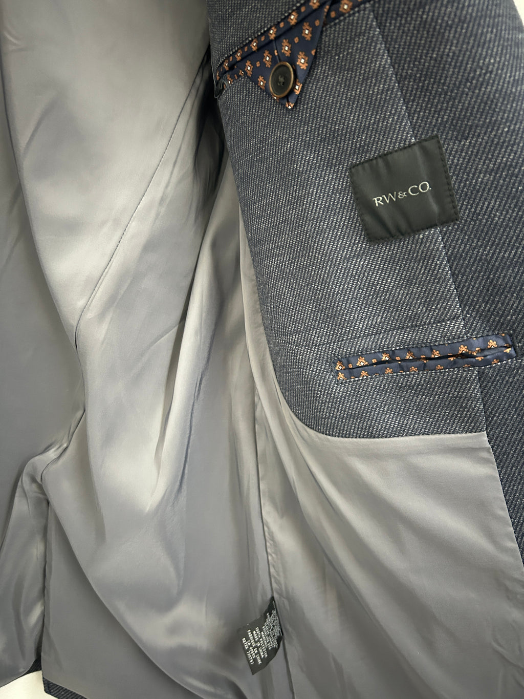 RW&CO. - Veston gris texturé bleue marin