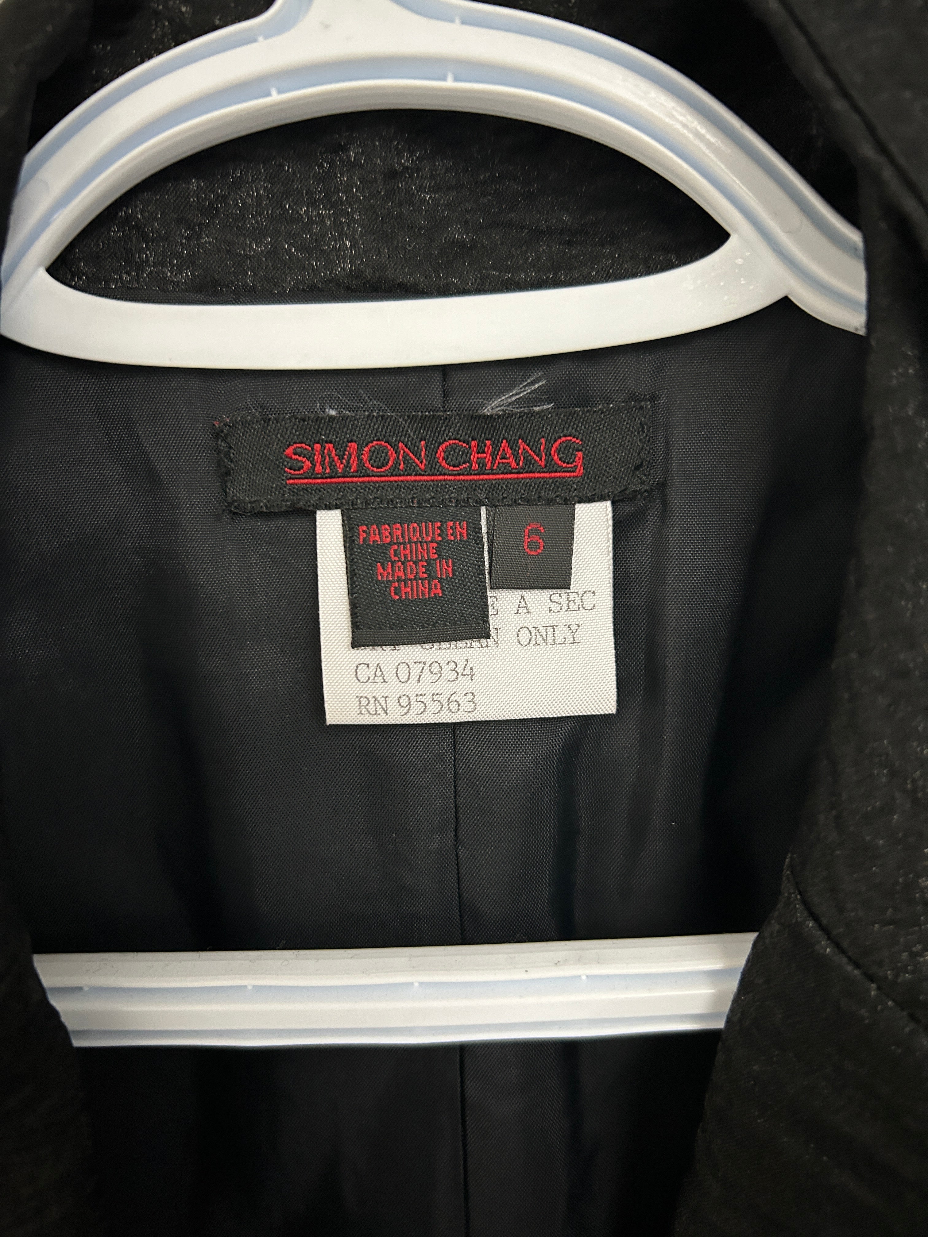 Simon Chang – Veston noir texturé à col classique