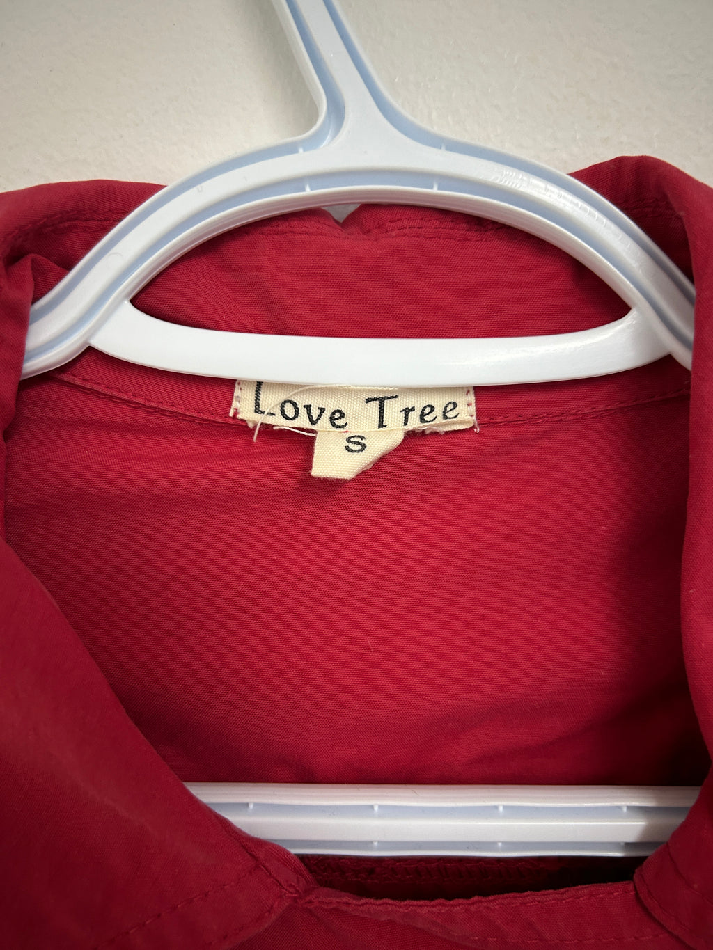 Veste rouge à manches plissées – Love Tree