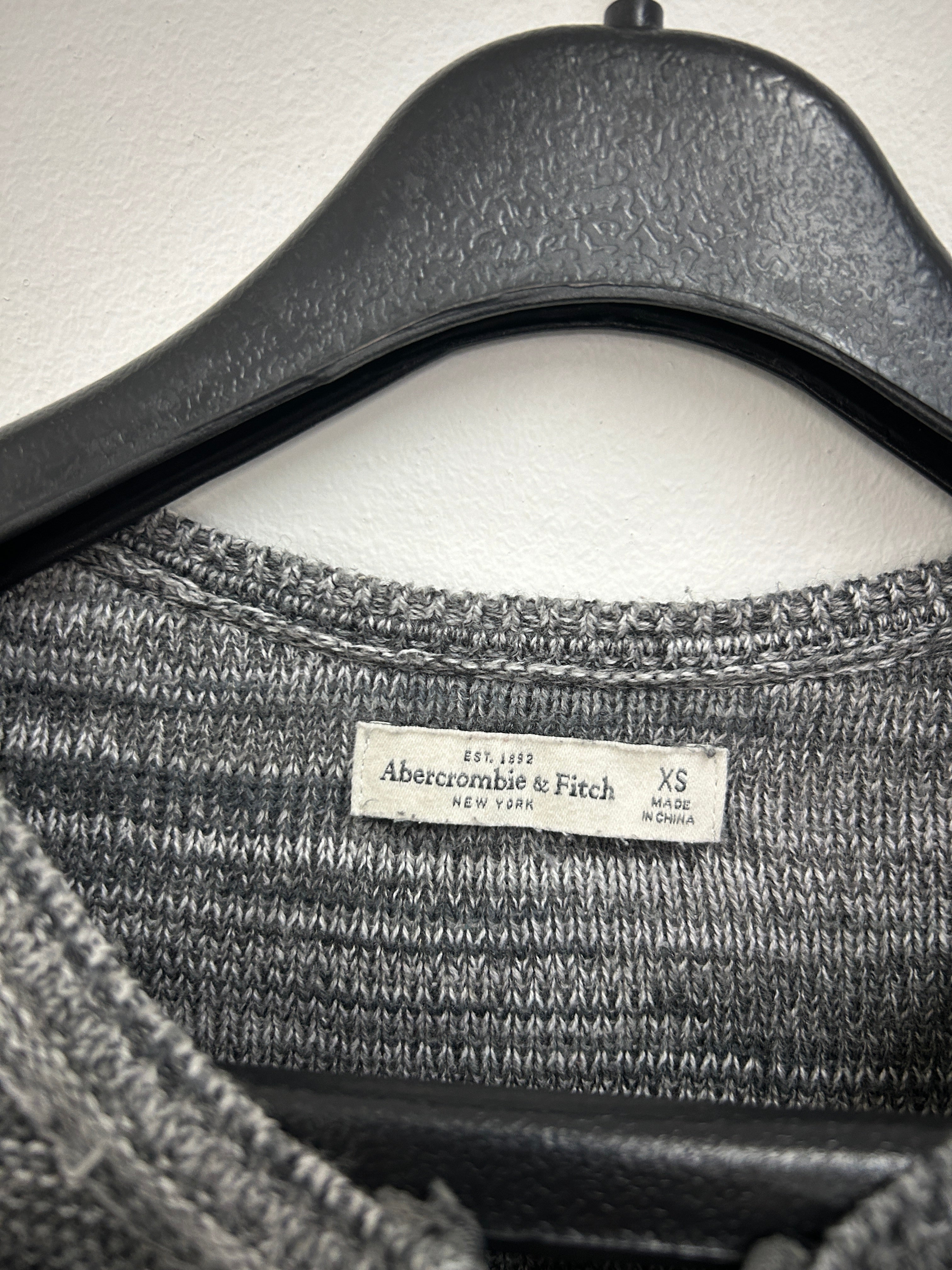 Cardigan zippé gris chiné – Abercrombie & Fitch