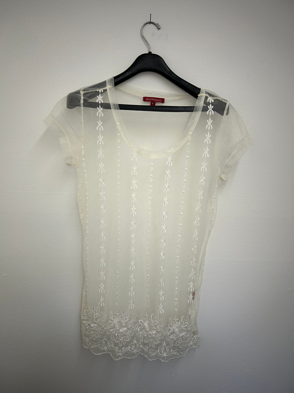 Haut en tulle brodé ivoire – San Francisco