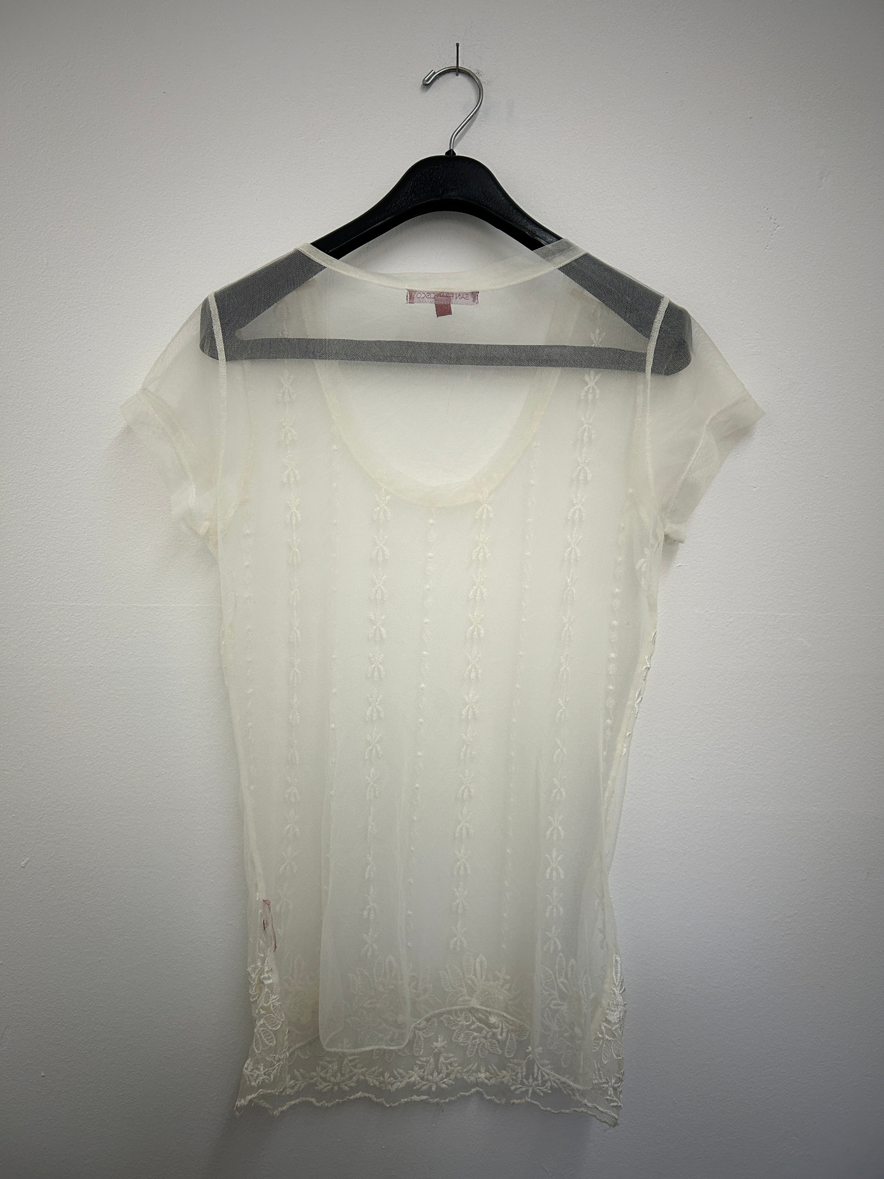 Haut en tulle brodé ivoire – San Francisco