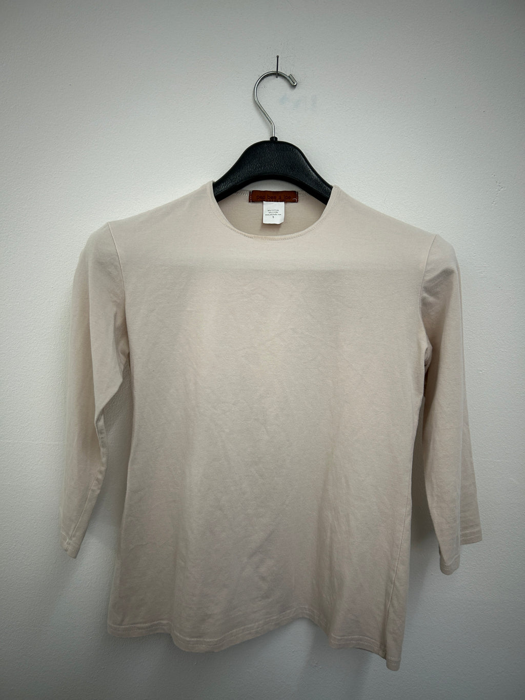 Haut beige à manches ¾