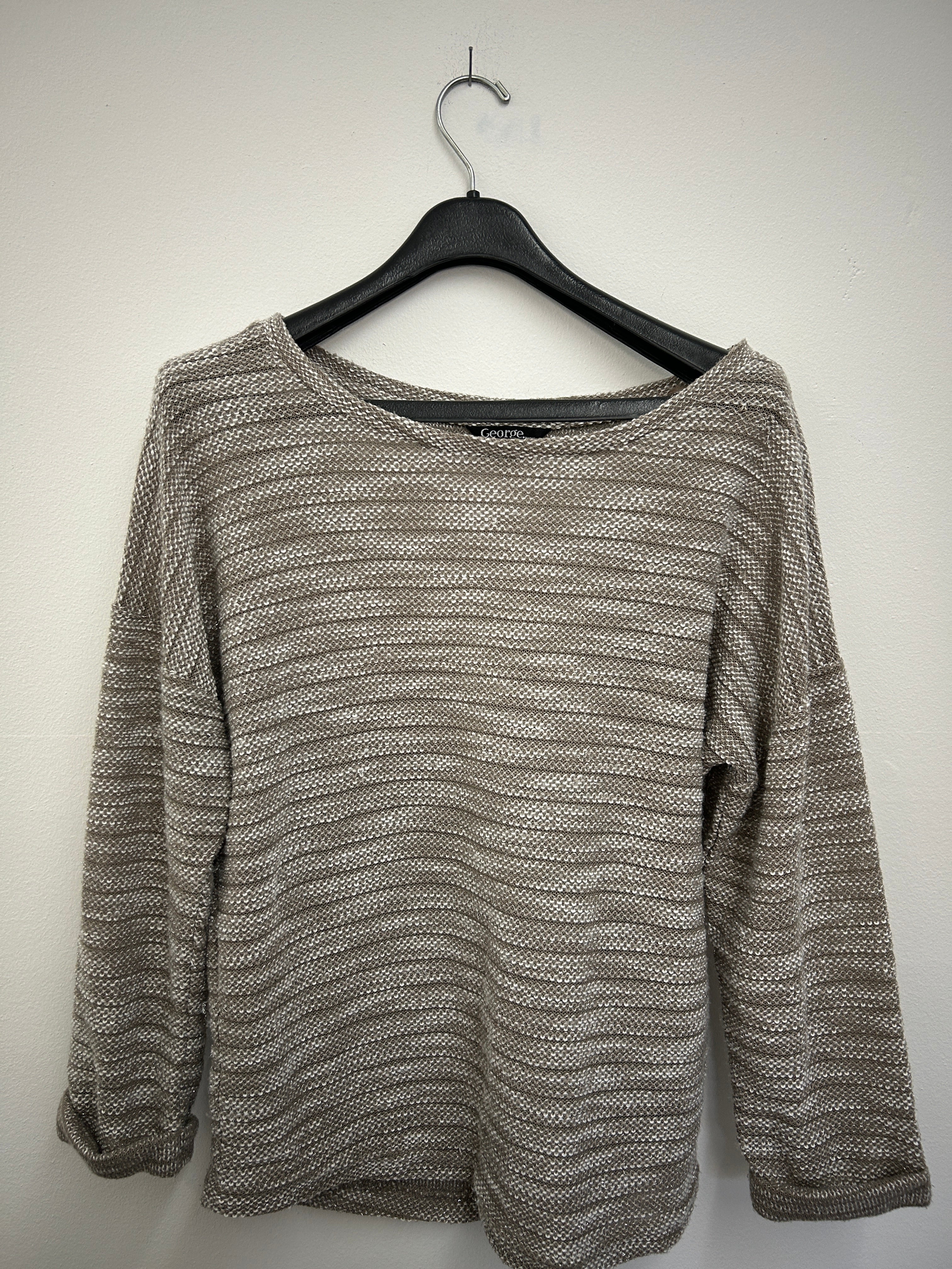 Chandail scintillant brun et argenté