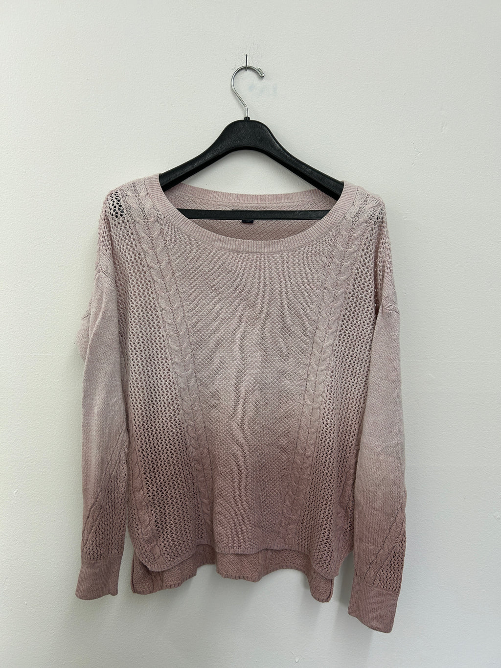 Chandail tricot rose pâle