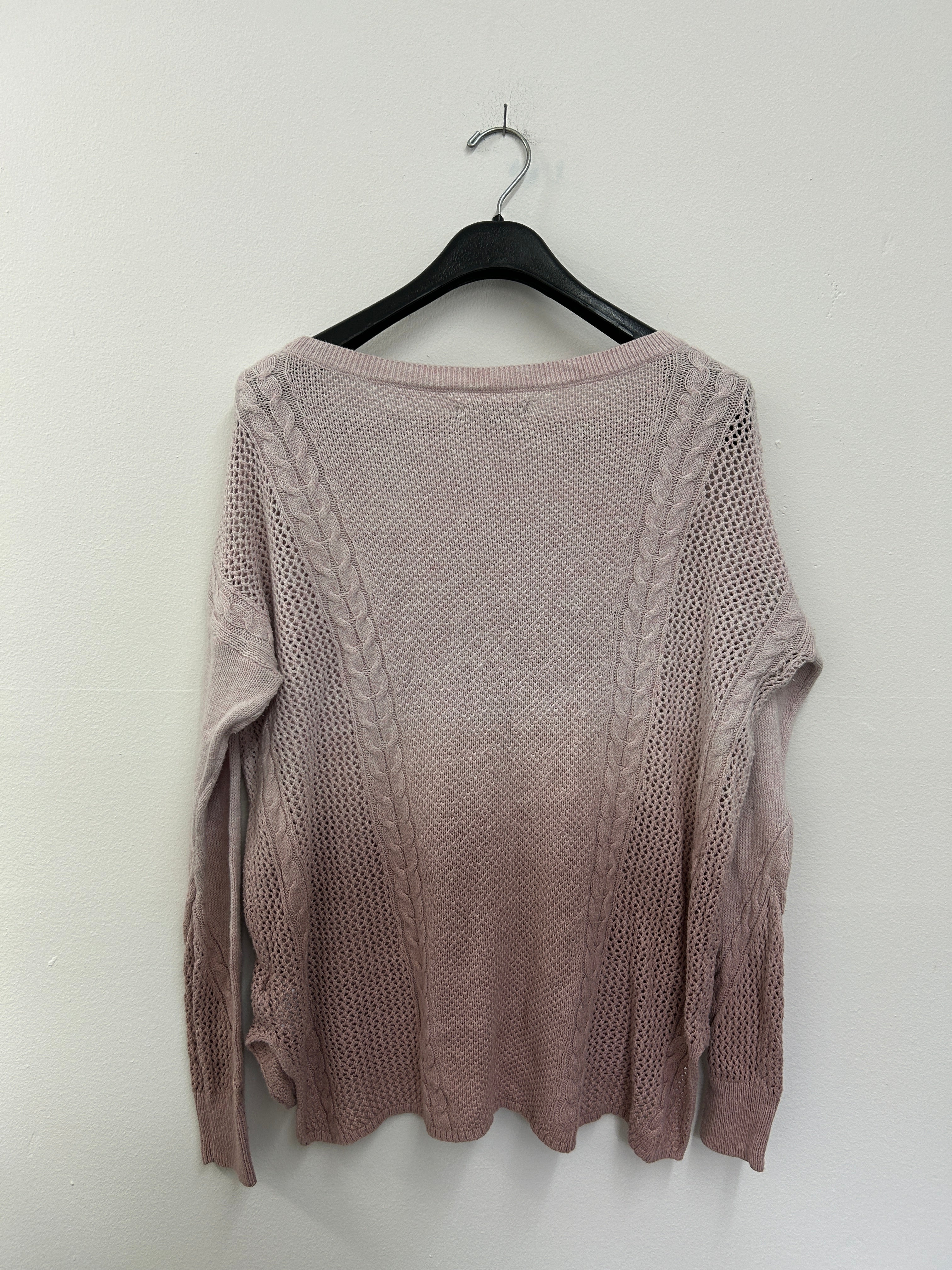 Chandail tricot rose pâle