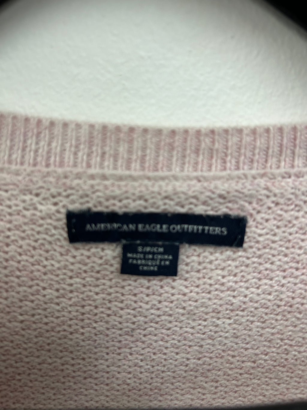 Chandail tricot rose pâle