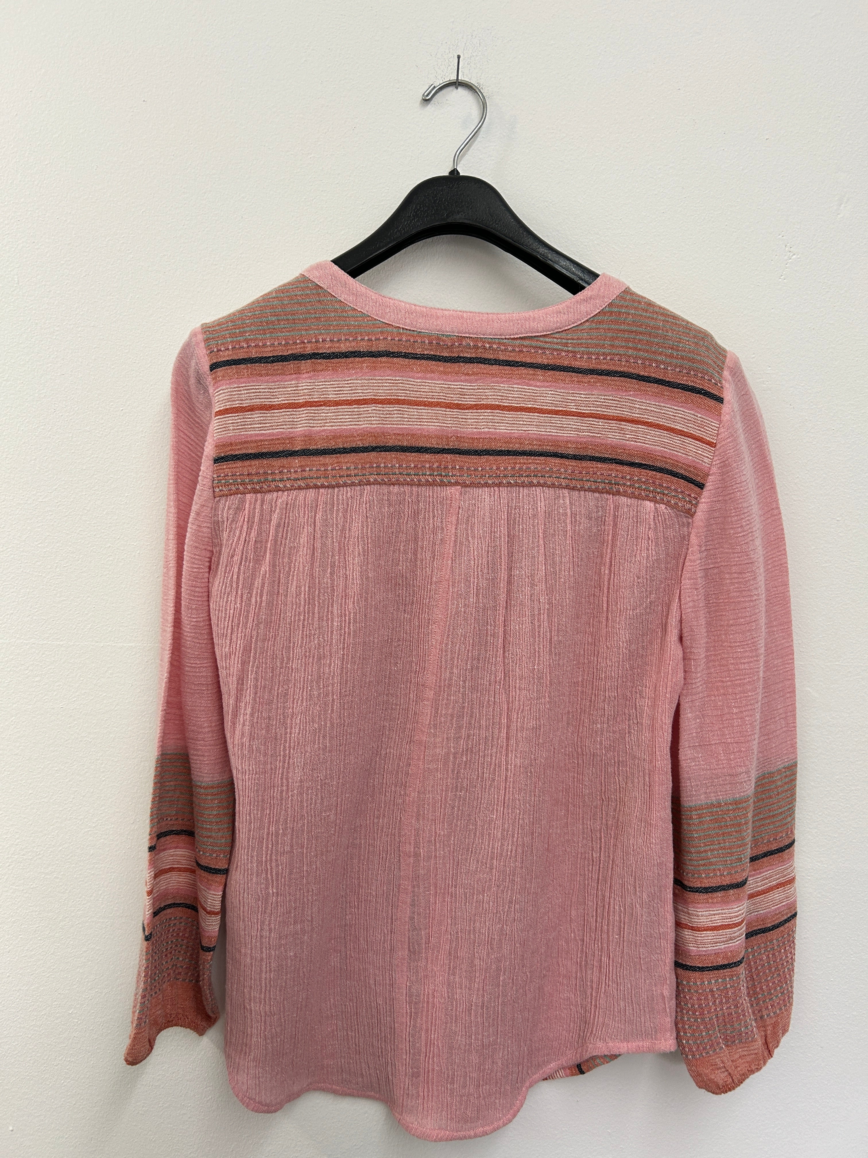 Blouse rayée rose et corail – Liverpool Los Angeles