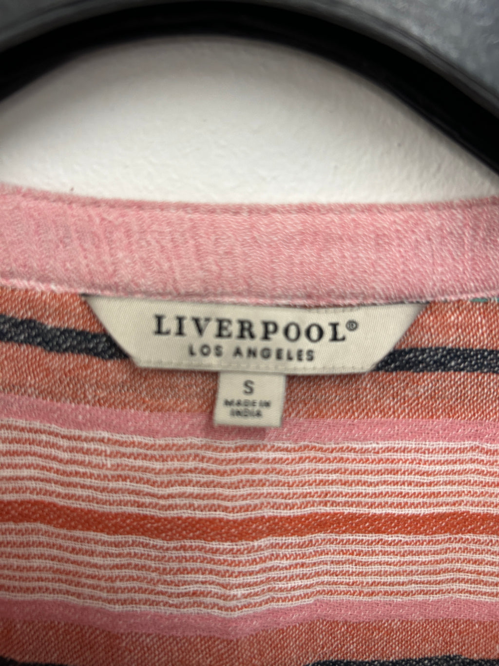 Blouse rayée rose et corail – Liverpool Los Angeles