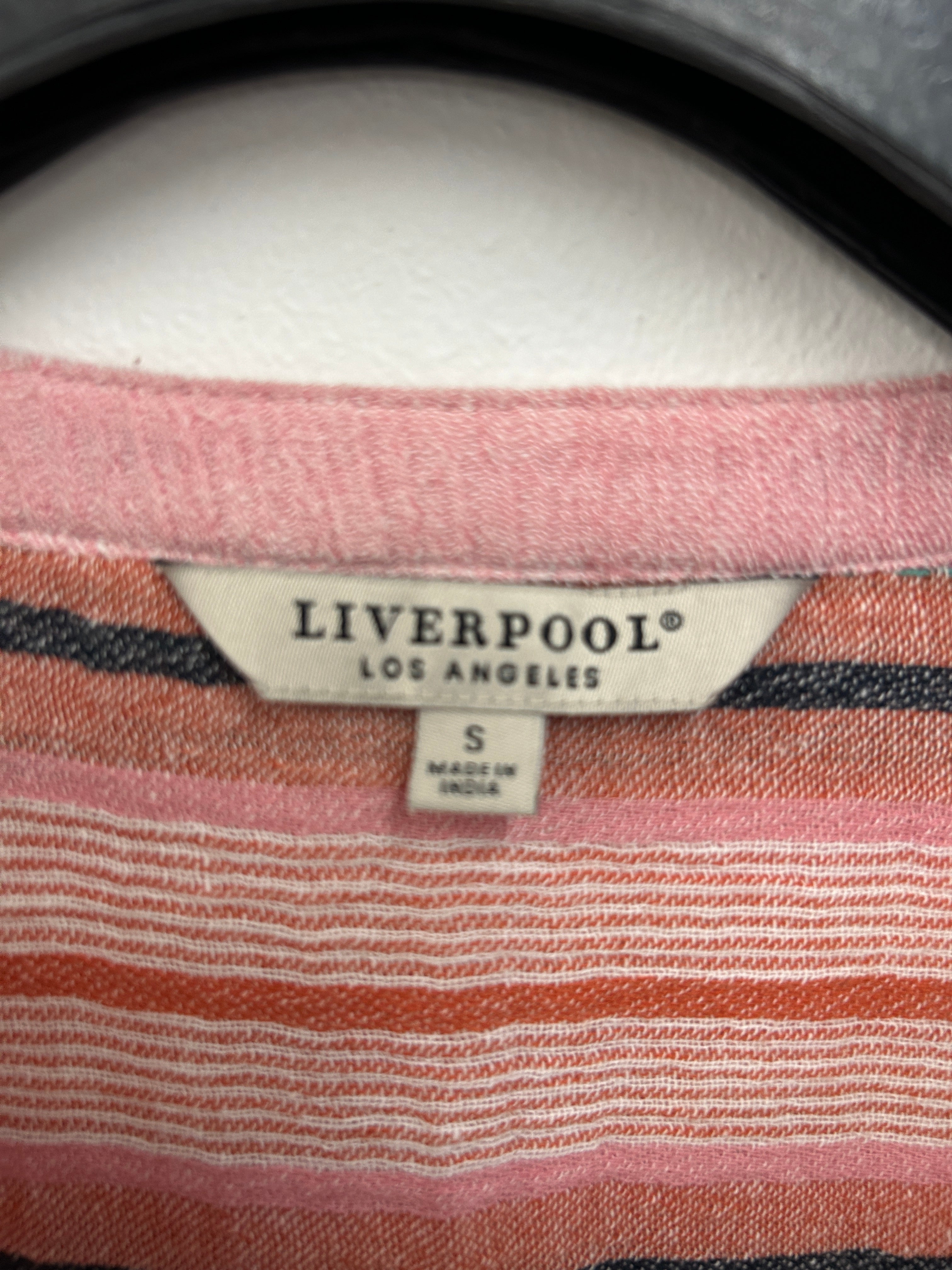 Blouse rayée rose et corail – Liverpool Los Angeles