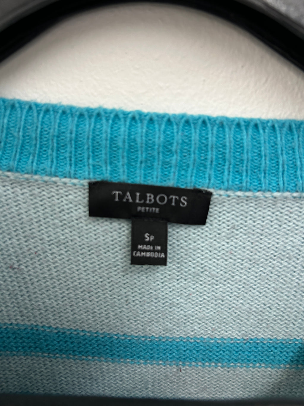 Light blue striped sweater