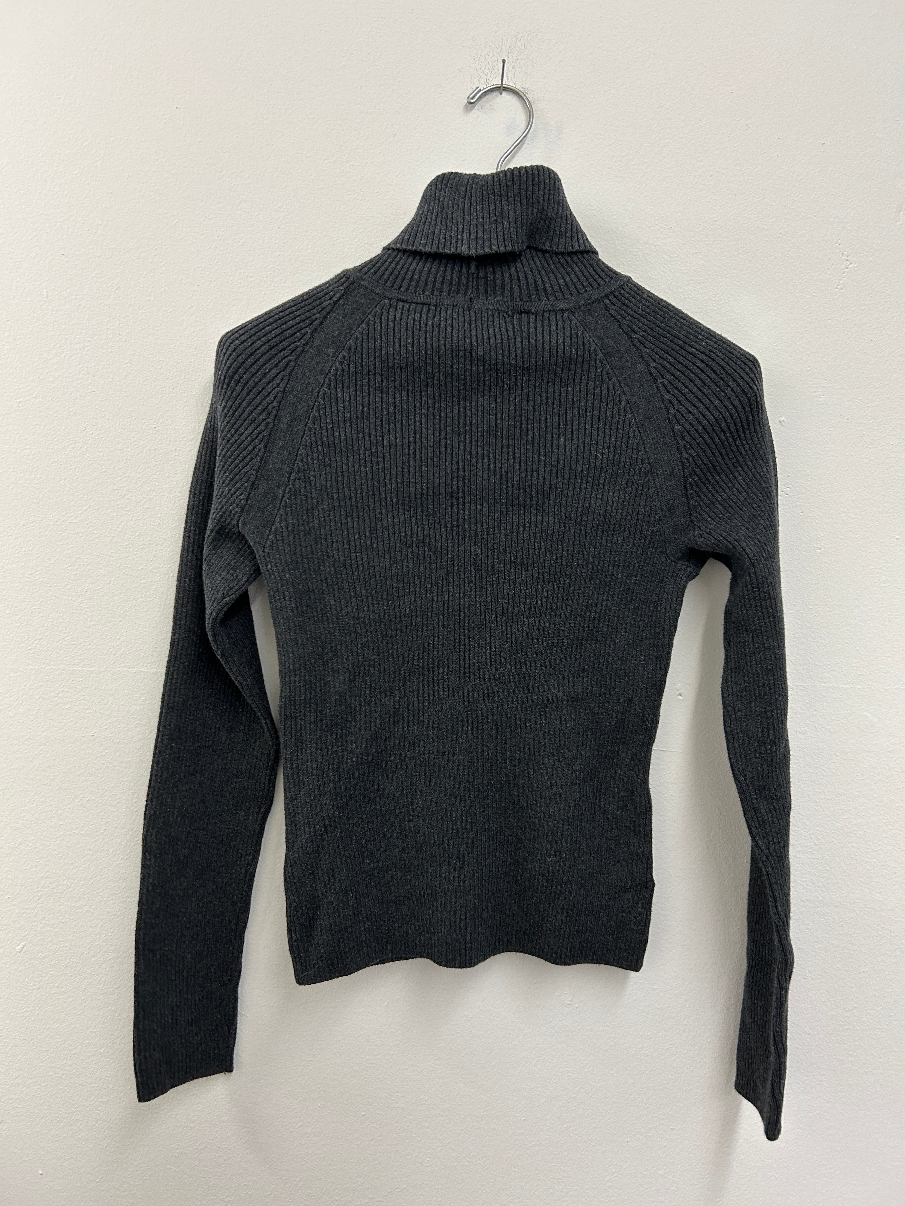 Chandail à col roulé gris charbon