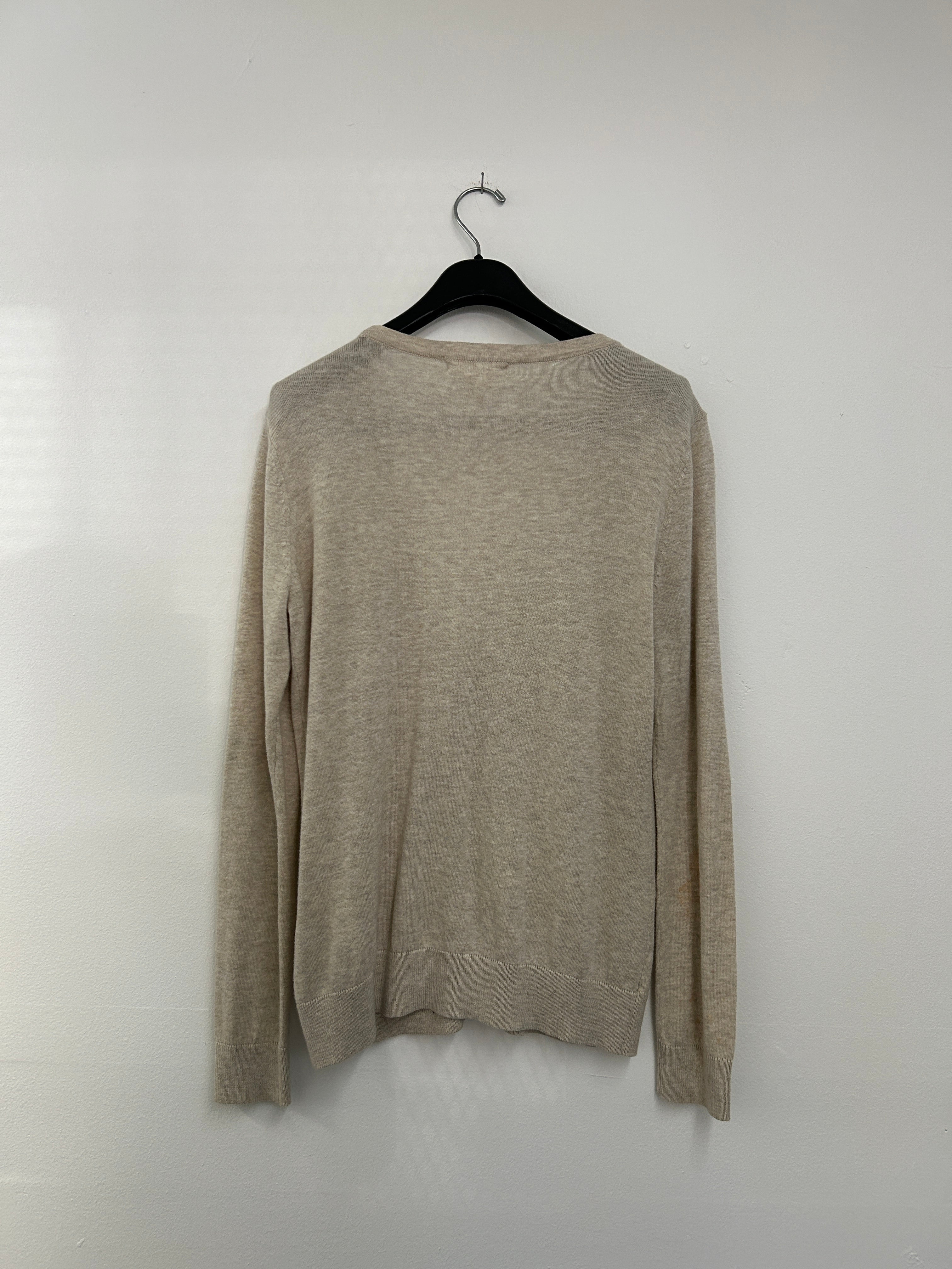 Cardigan beige classique à boutons