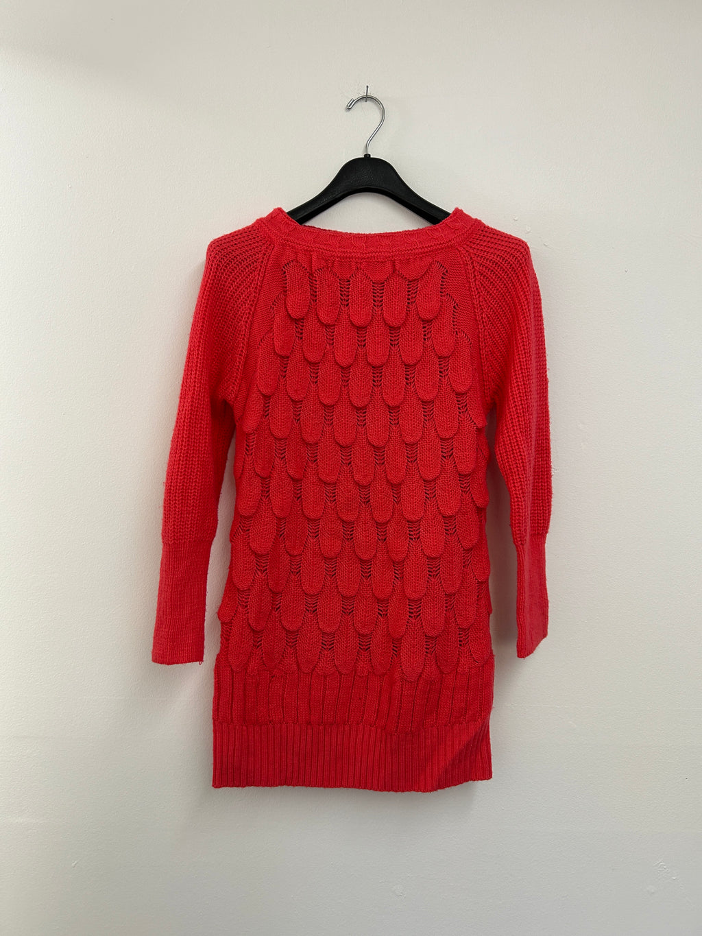 Chandail texturé rose-rouge