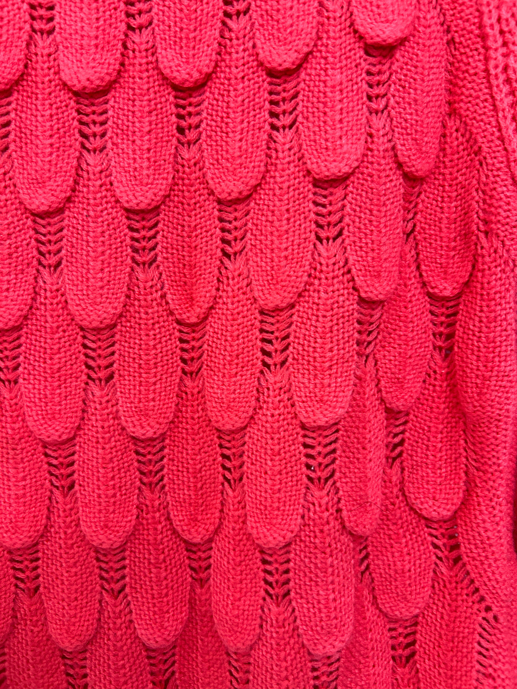 Chandail texturé rose-rouge