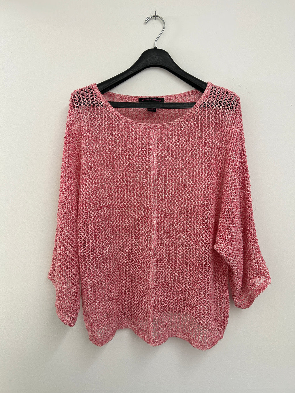 Chandail ajouré rose