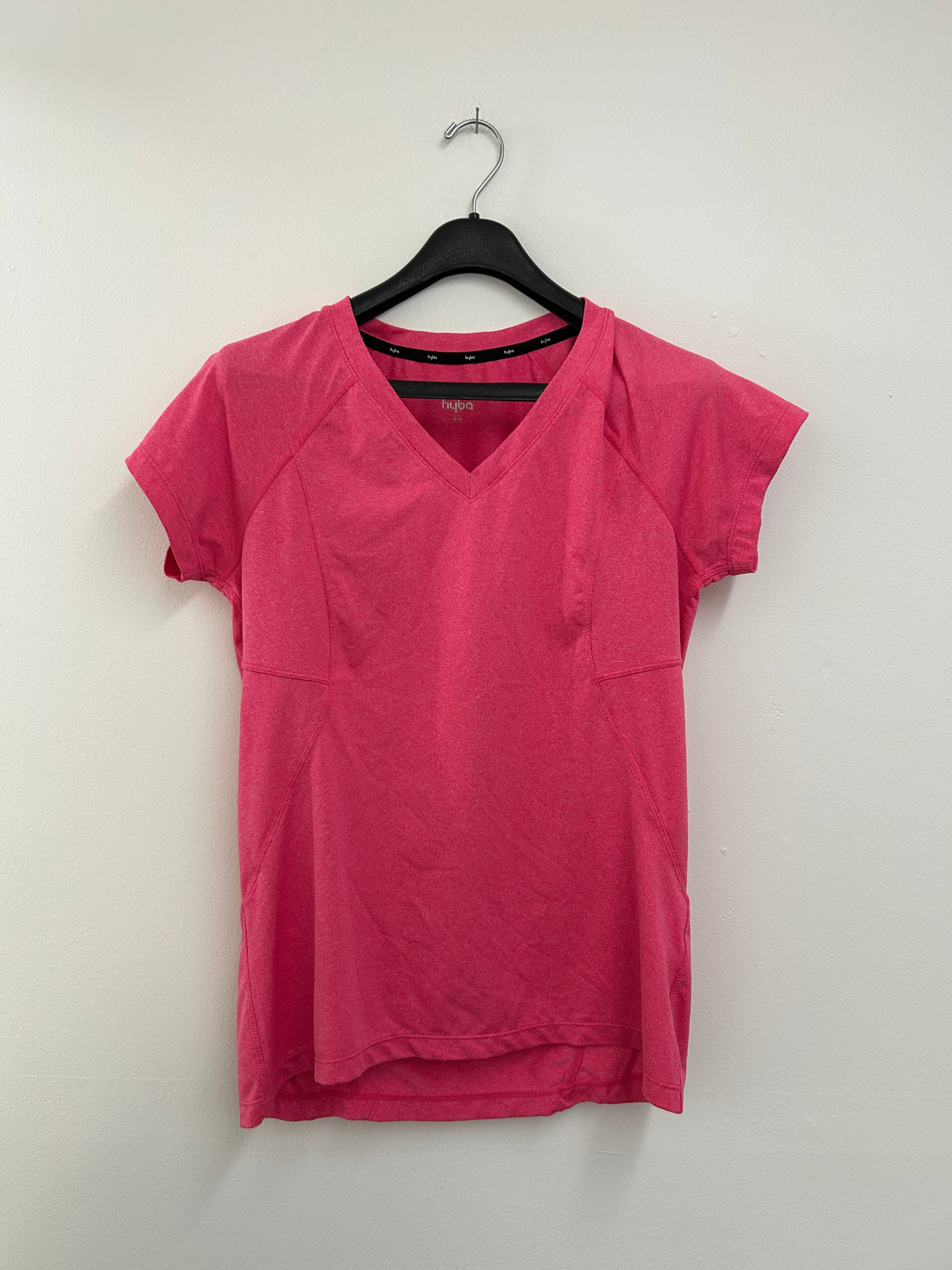 T-shirt sport rose avec poche zippée