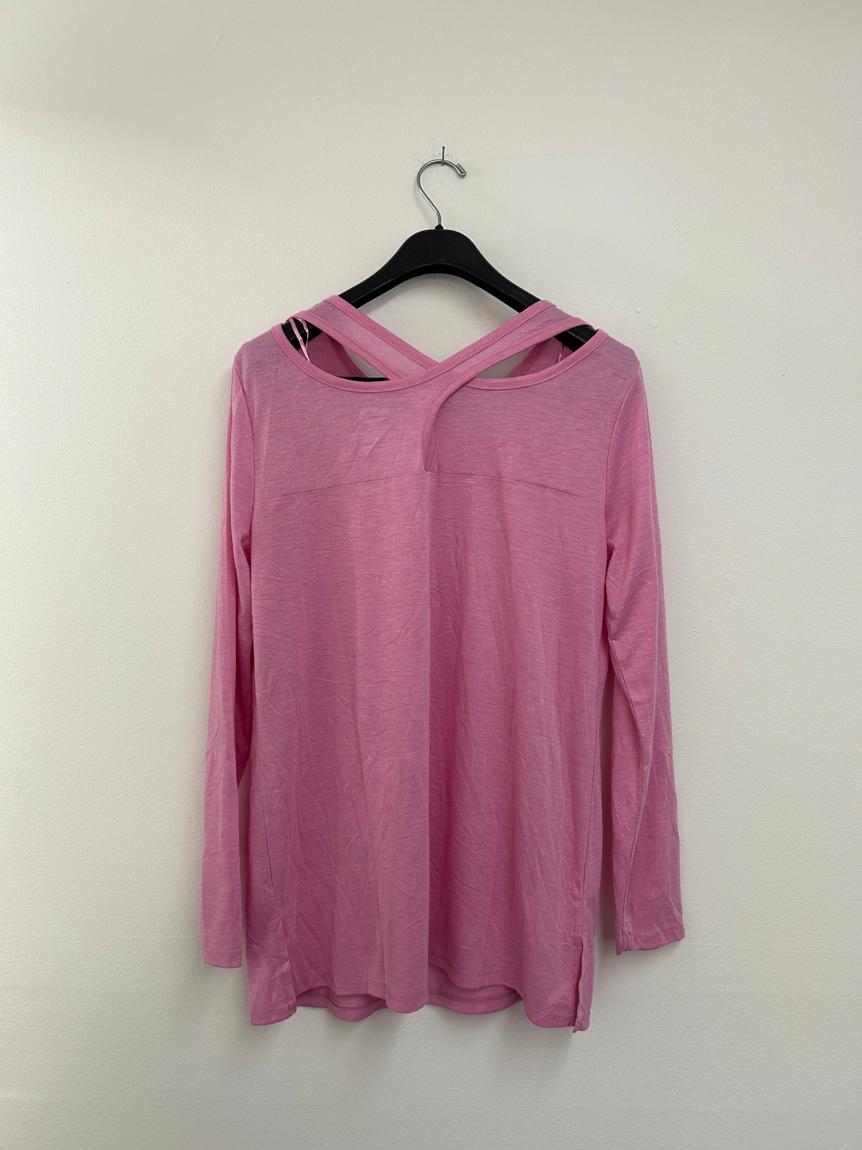 T-shirt sport rose à manches longues