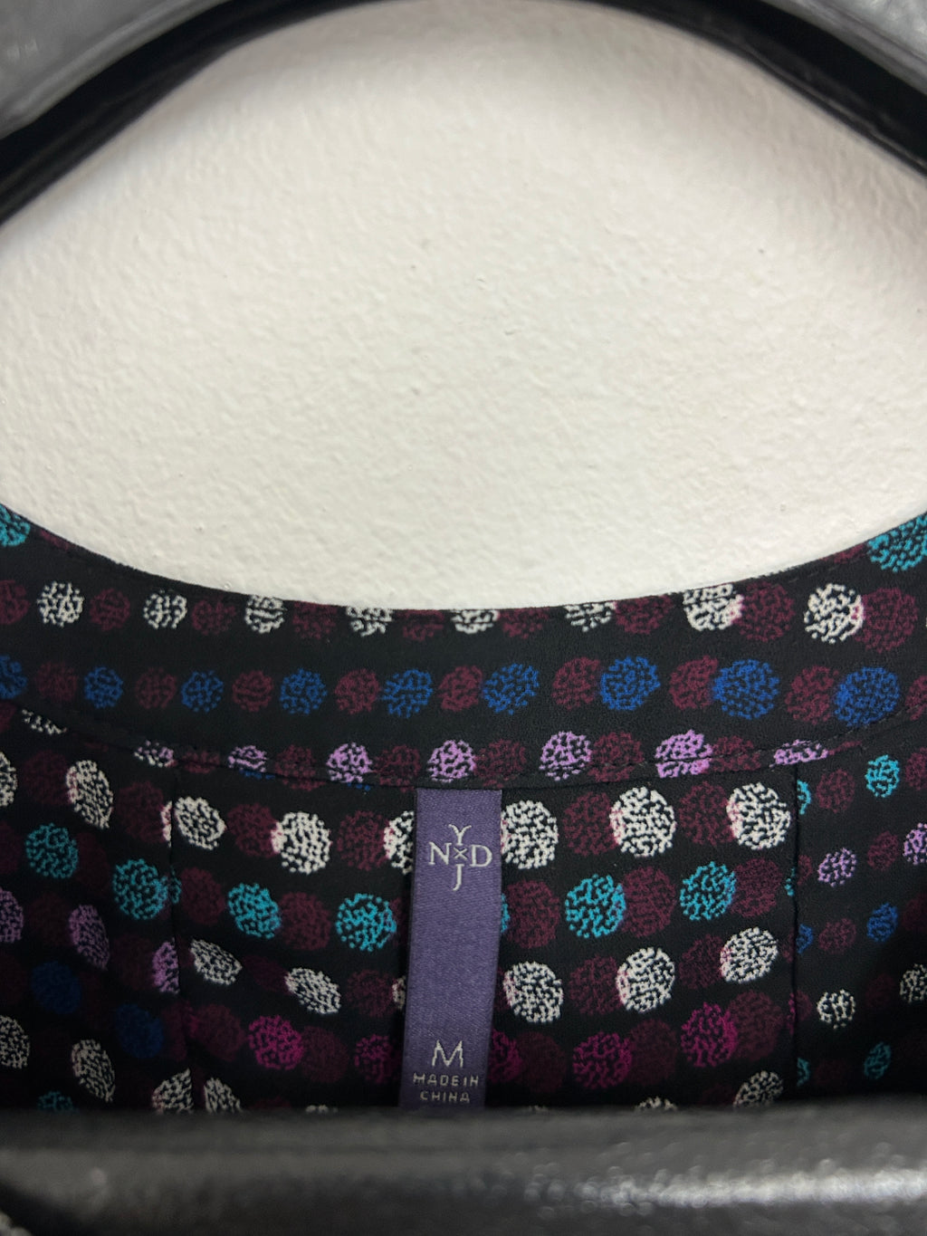 Blouse à pois colorés manches 3/4