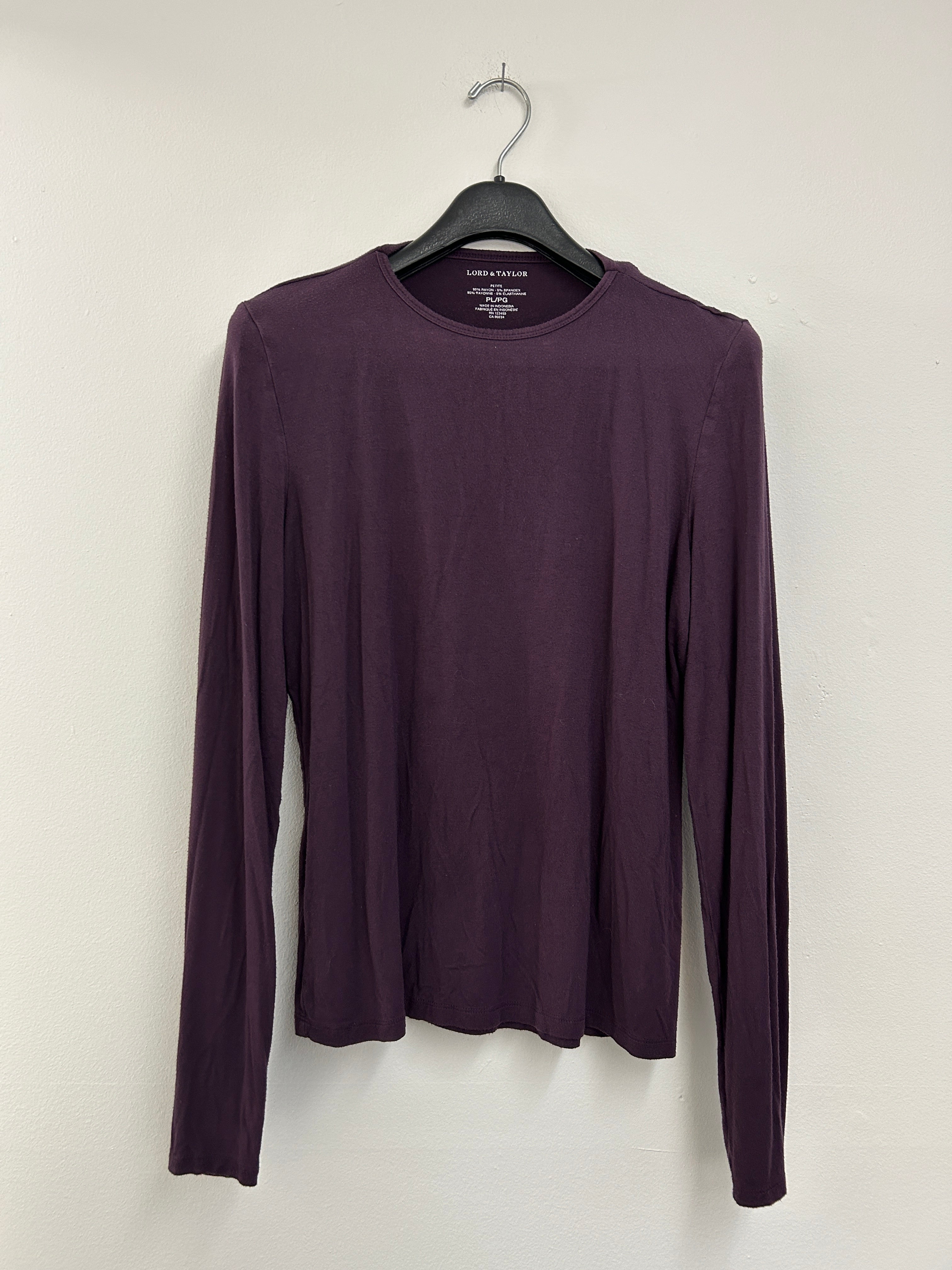 Chandail léger manches longues violet foncé