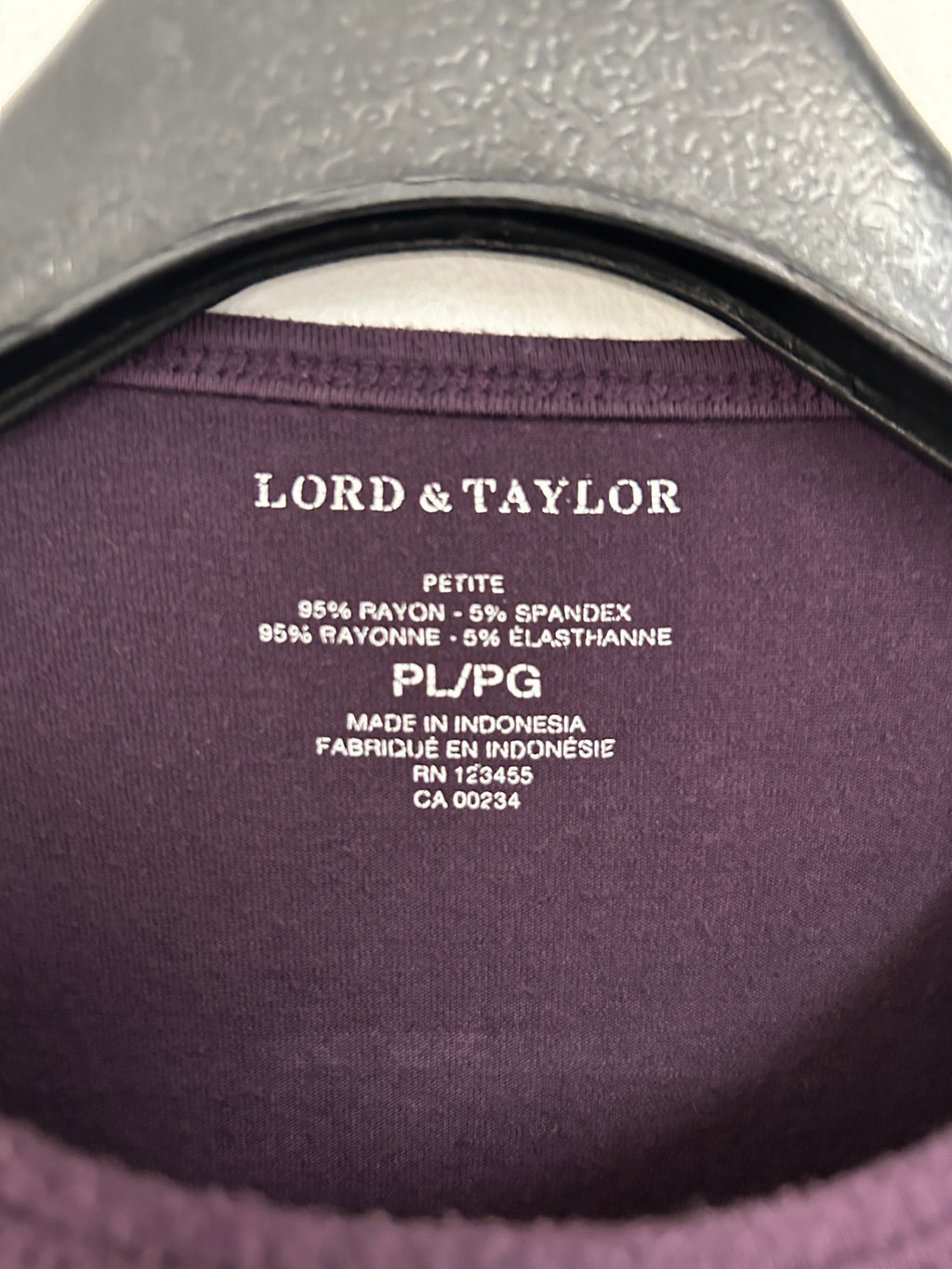 Dark purple long-sleeved lightweight sweater