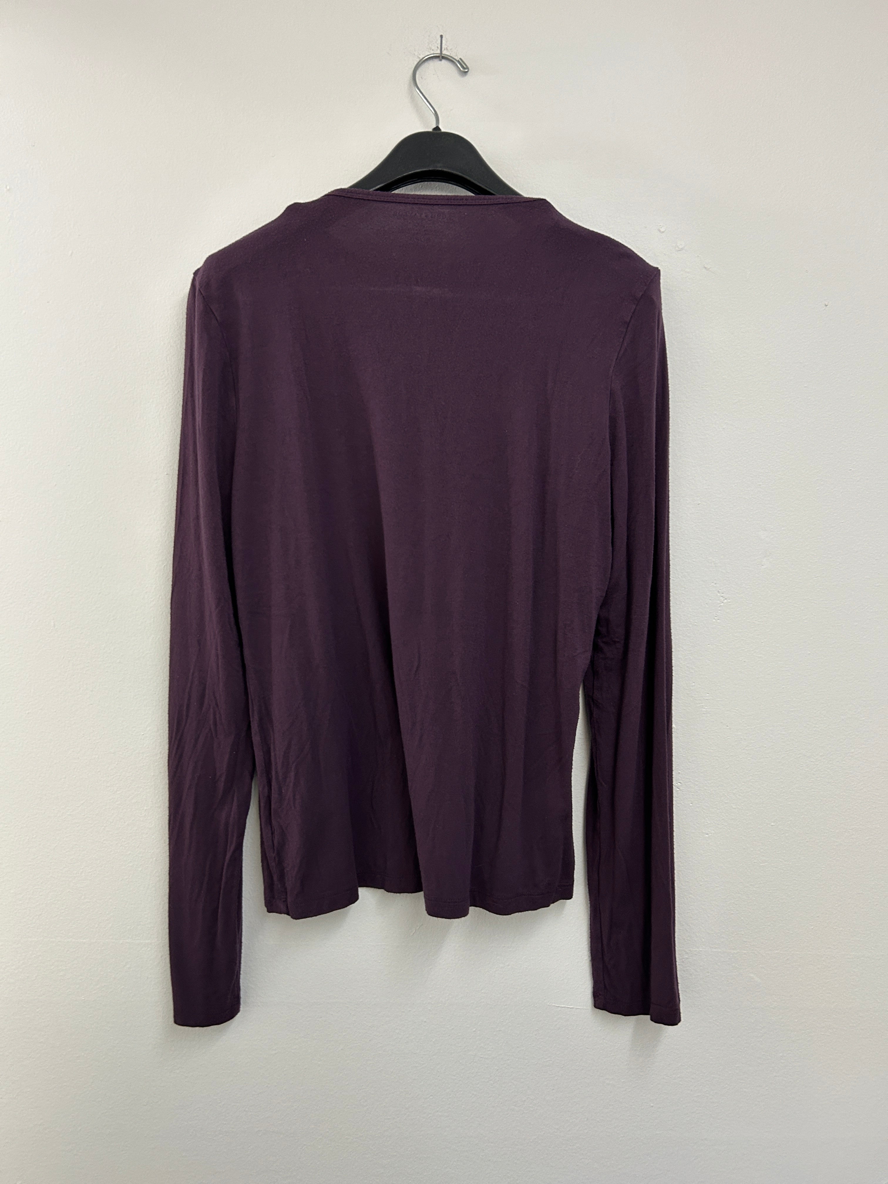 Chandail léger manches longues violet foncé