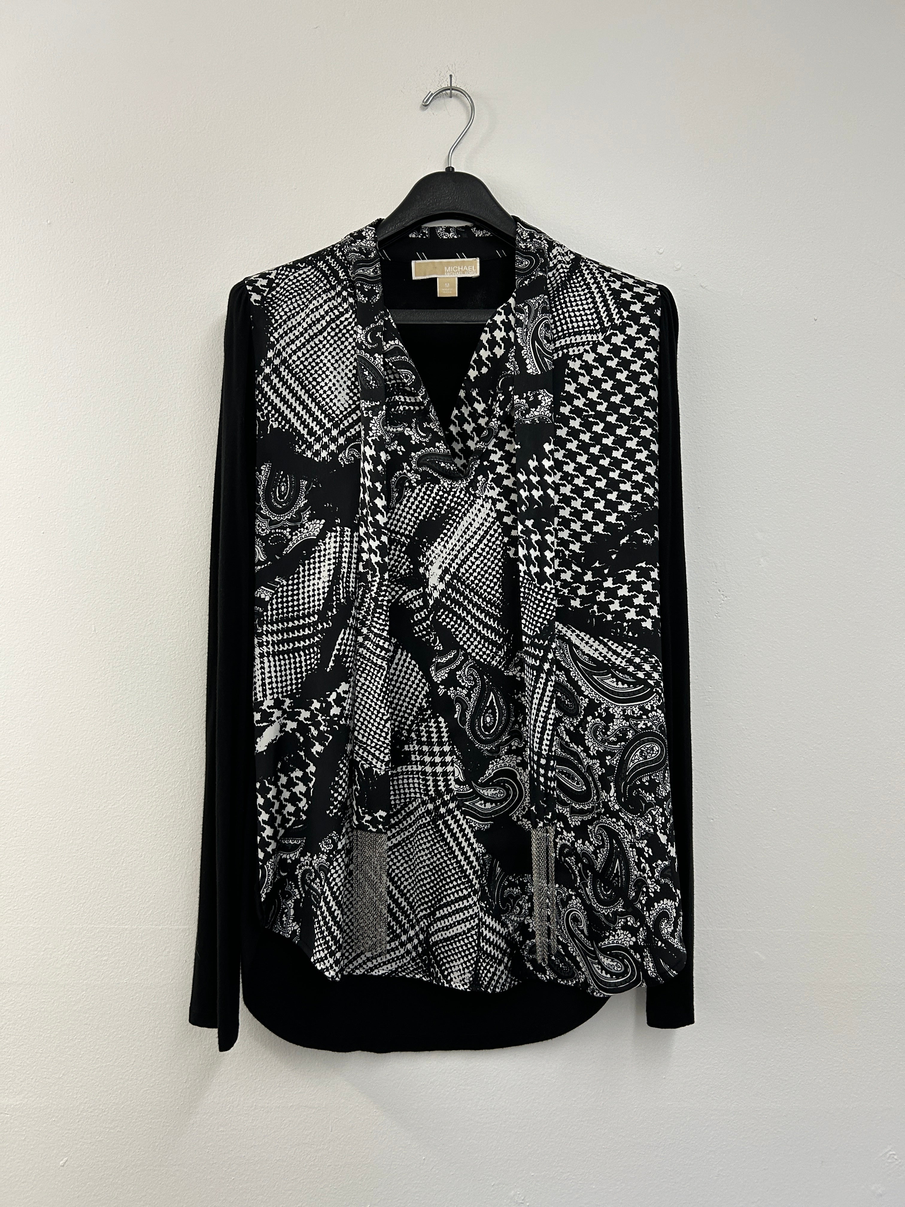 Blouse à motifs noir et blanc – Michael Kors