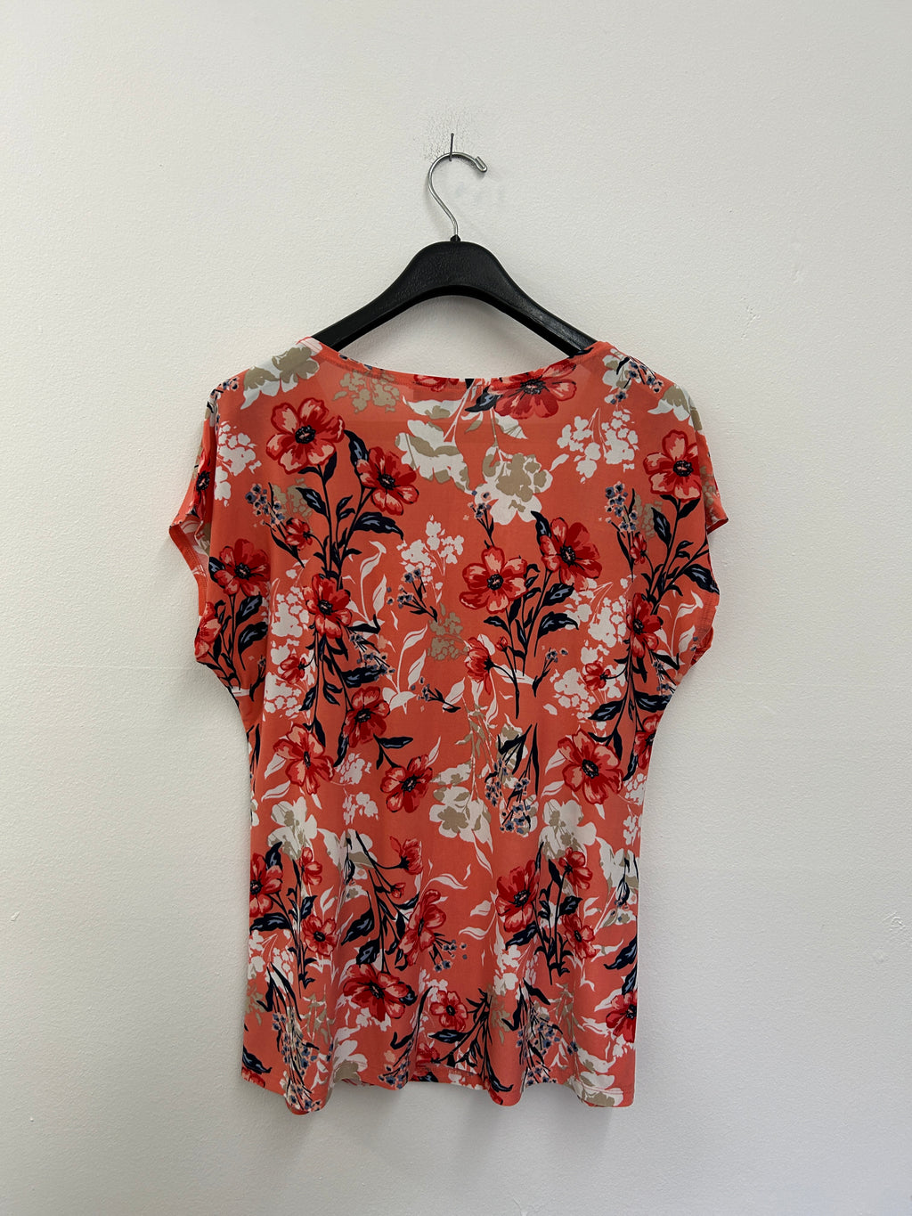 Blouse corail à imprimé floral – Classic Editions