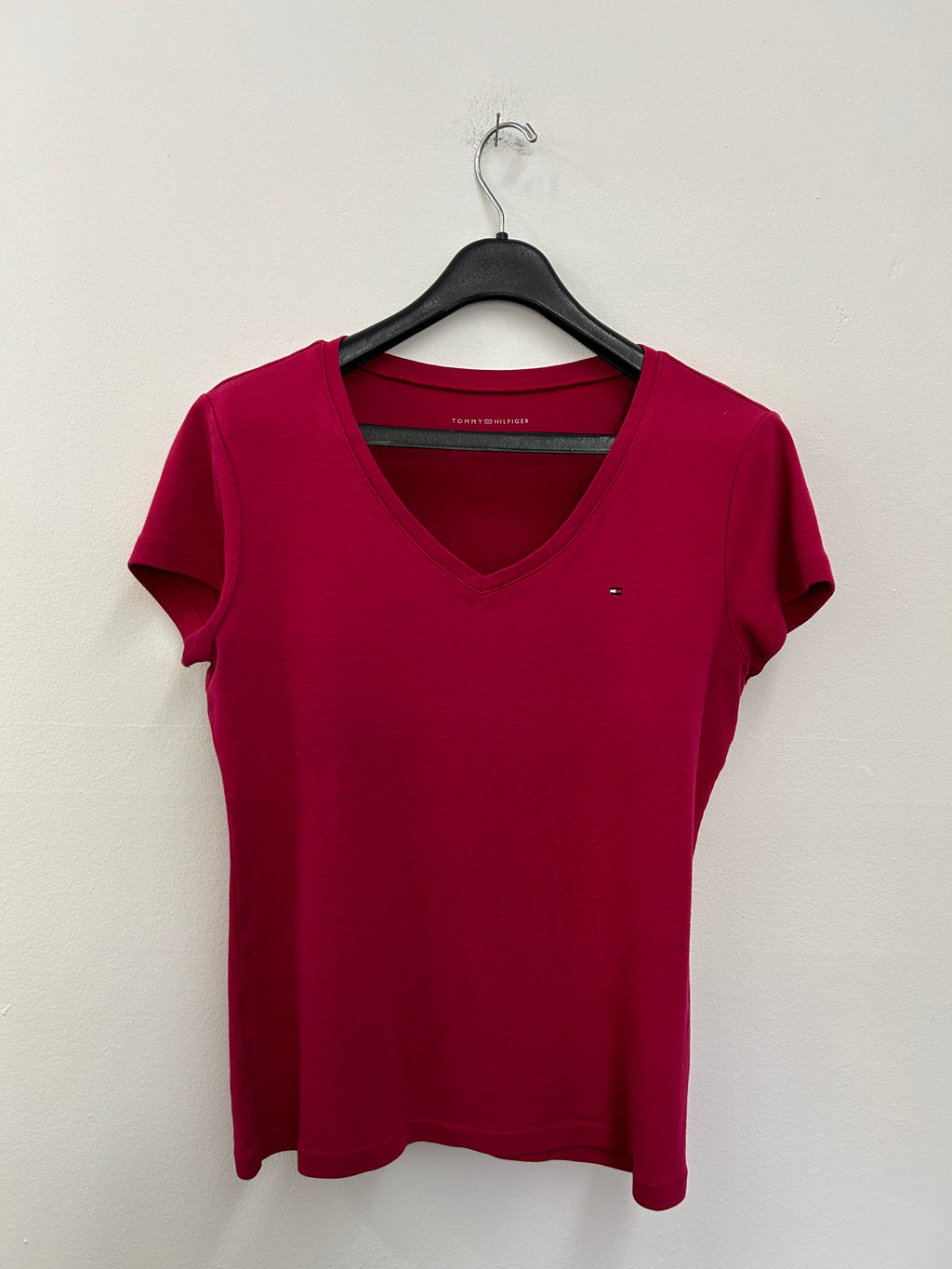 T-shirt col-v au coton