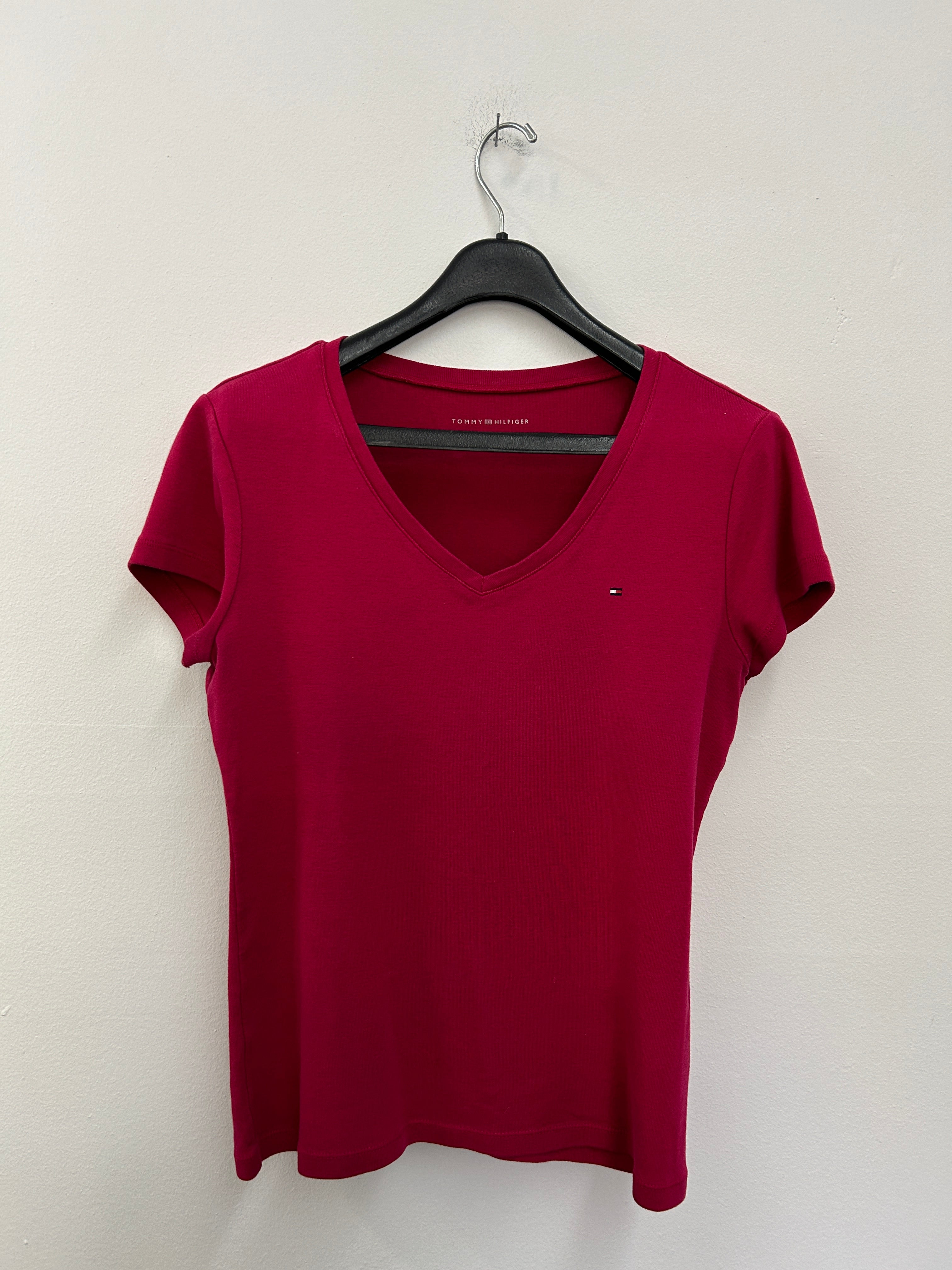 T-shirt col-v au coton