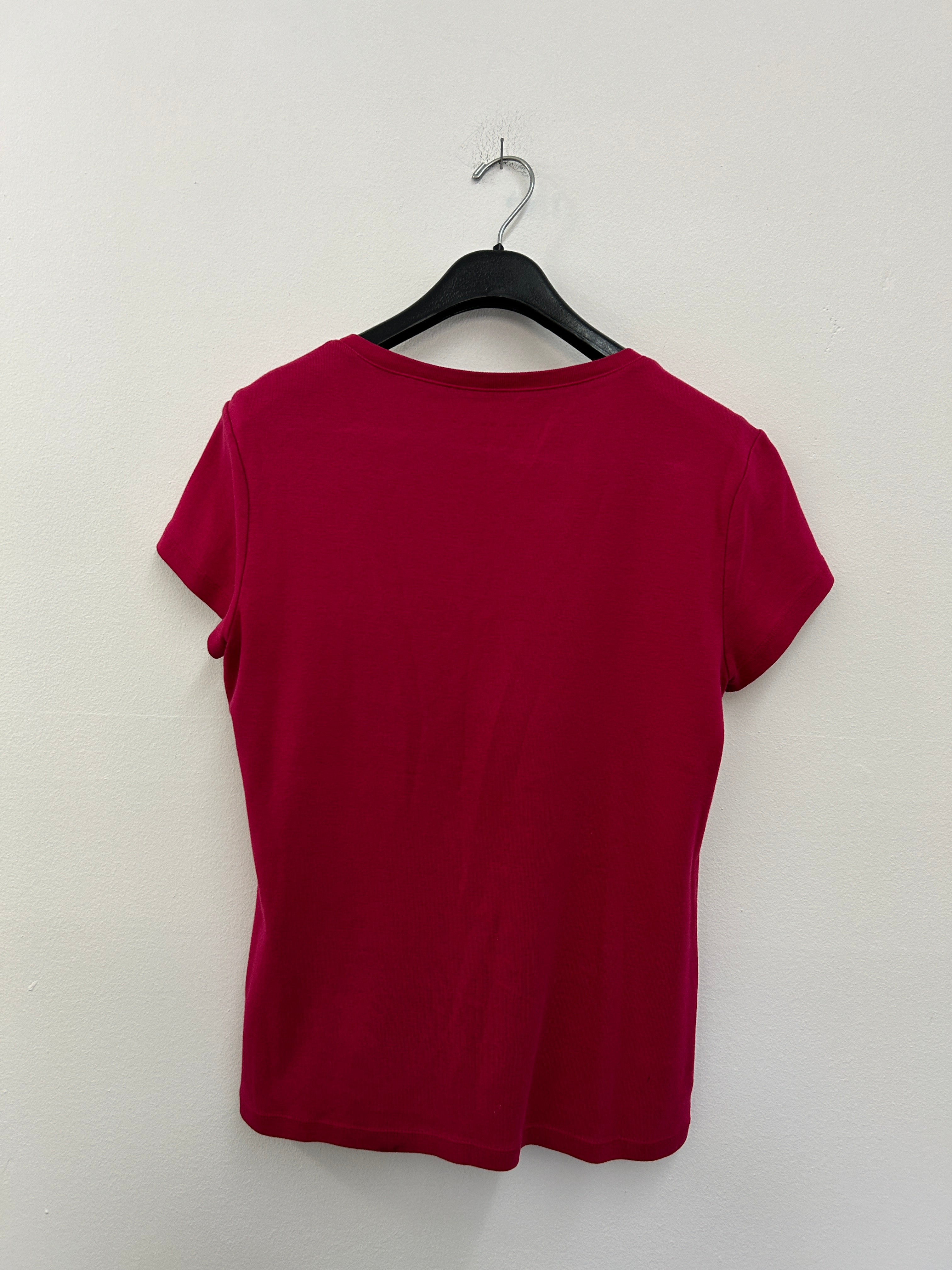 T-shirt col-v au coton