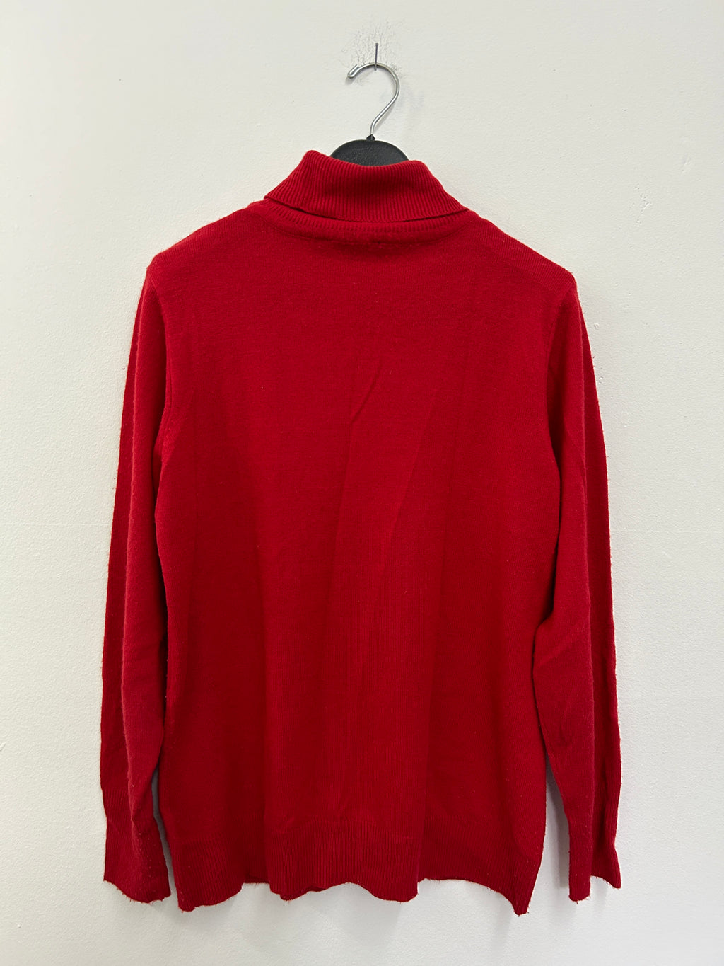 Rouge col tortue poignais manche serrée