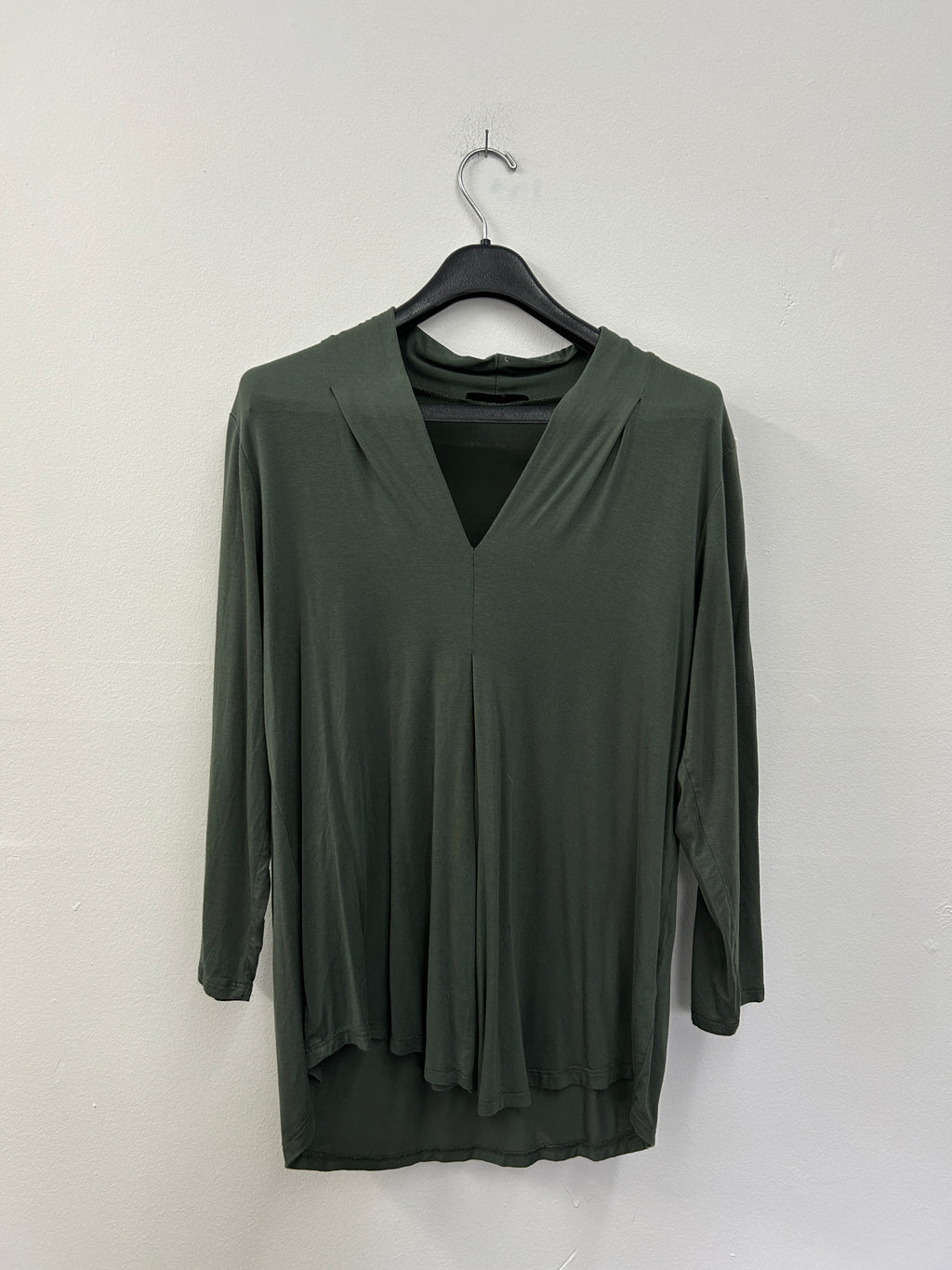Blouse évaser col - v manche longue