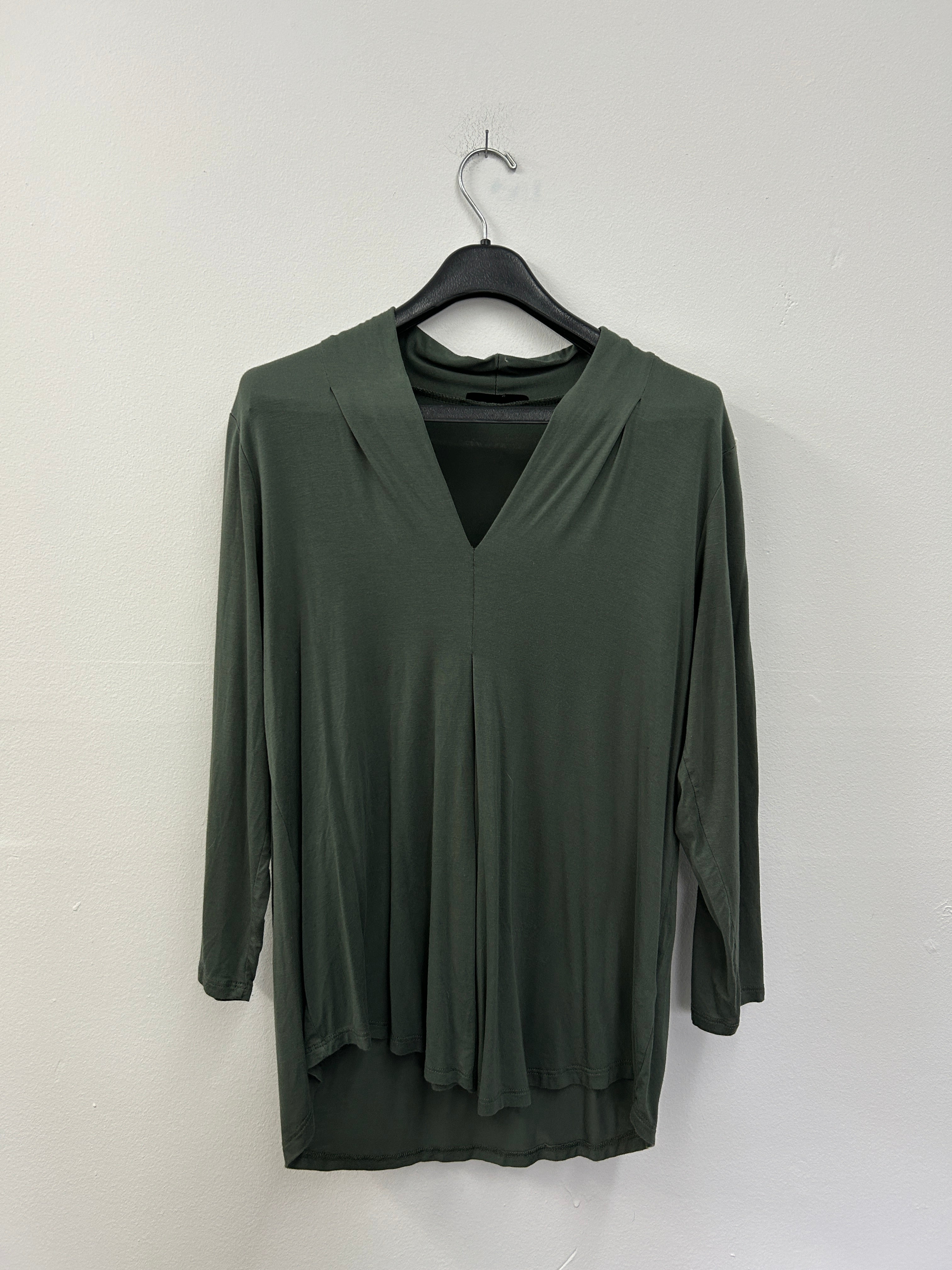 Blouse évaser col - v manche longue