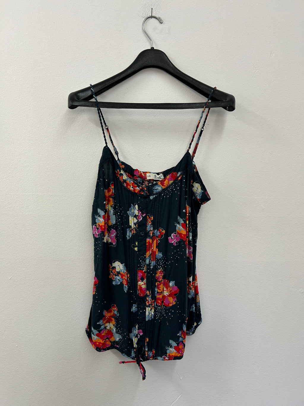 Camisole bleu marin fleury avec corde d'épaule en tresse