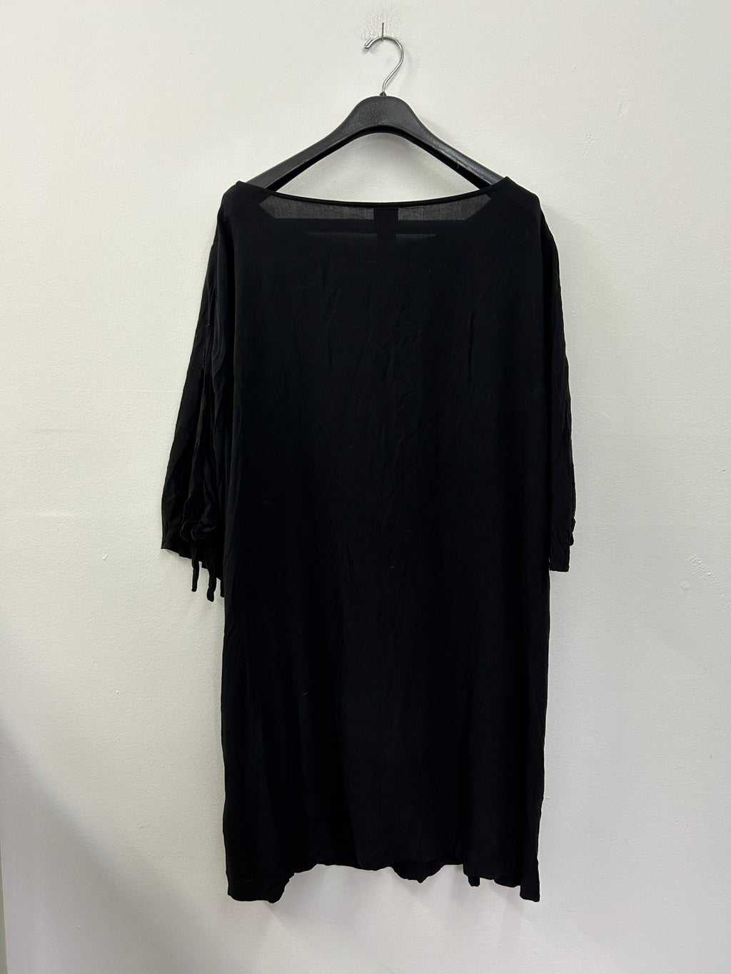 Robe tunique noire à manches nouées – H&M